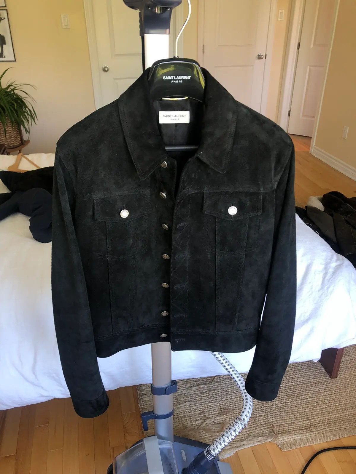 Hedi Slimane × Saint Laurent Paris *Rarest Saint Laurent x Hedi slimane Suede trucker jacket 46 Size US S / EU 44-46 / 1 - 2 Thumbnail