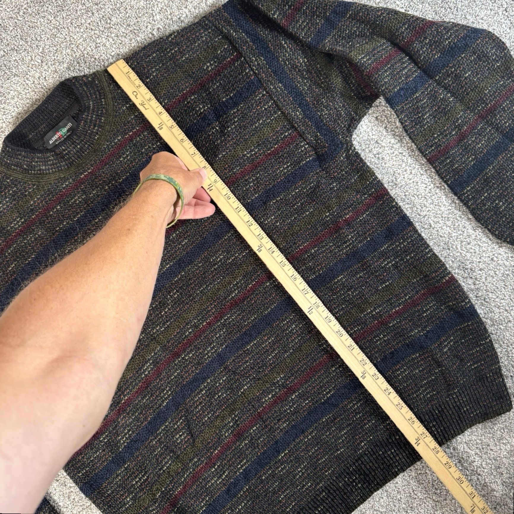Vintage VINTAGE Alberto Danti Sweater XXL Men Pullover Crew Knit Striped Wool Blend Brown 80s 90s Hip Hop Retro Cosby Grandpa Big & Tall Fall Winter Size US XXL / EU 58 / 5 - 2 Thumbnail