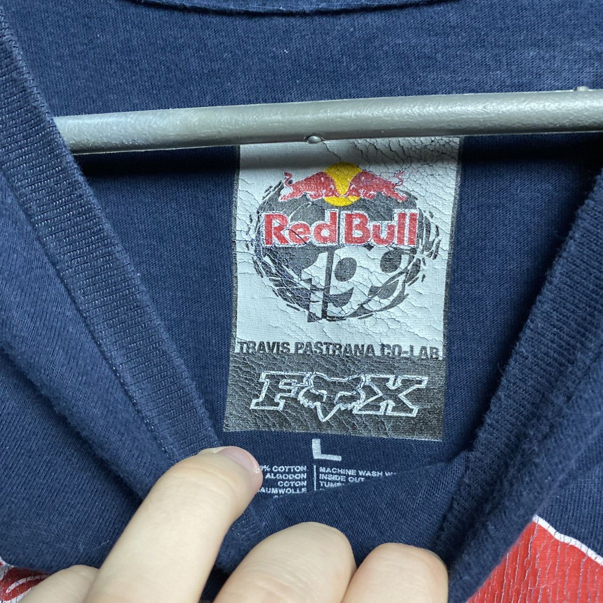 Red Bull Vintage Red Bull x Fox Racing Big logo 1991 Racing tee sizeL Size US L / EU 52-54 / 3 - 6 Thumbnail