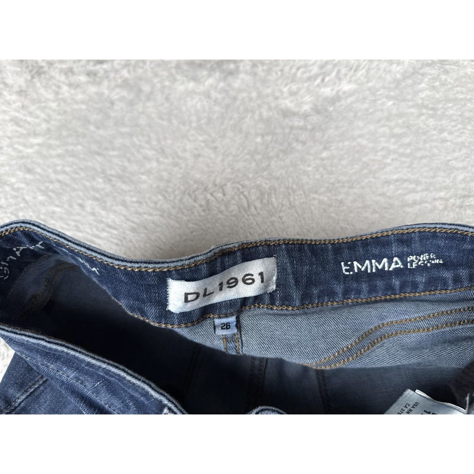 DL1961 DL1961 Emma Power Legging Jeans Womens 26 Blue Mid Rise Jegging Stretch Skinny Size 26" / US 2 / IT 38 - 6 Thumbnail