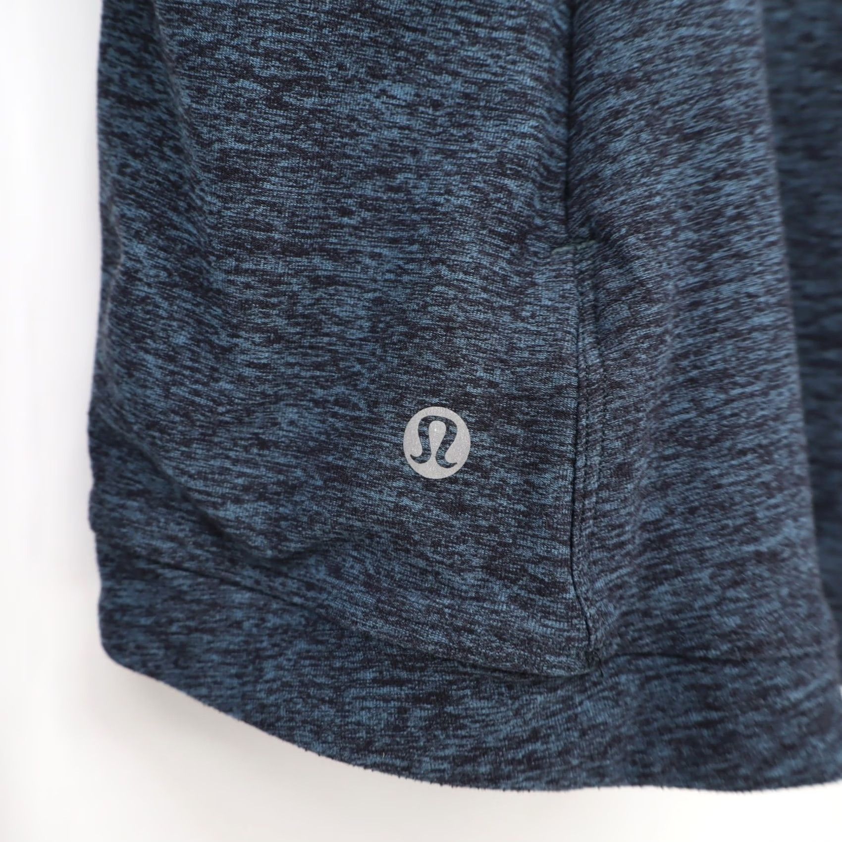 Lululemon Lululemon Women's Runderful Long Sleeve Heathered Petrol Blue Black Sz 8 Size M / US 6-8 / IT 42-44 - 4 Thumbnail