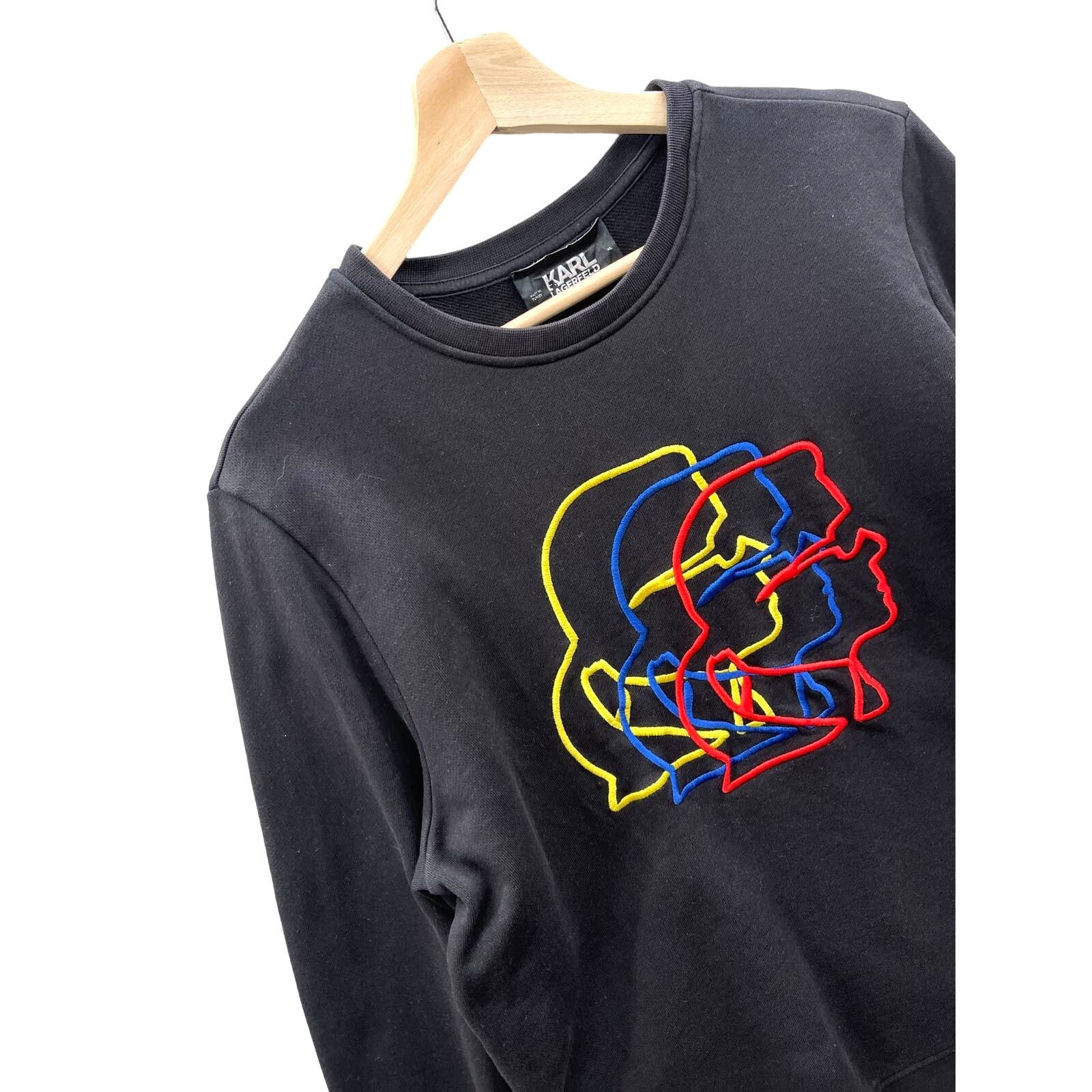Designer × Karl Lagerfeld Karl Lagerfeld Abstract Graphic Embroidered Sweatshirt Size US XL / EU 56 / 4 - 4 Thumbnail