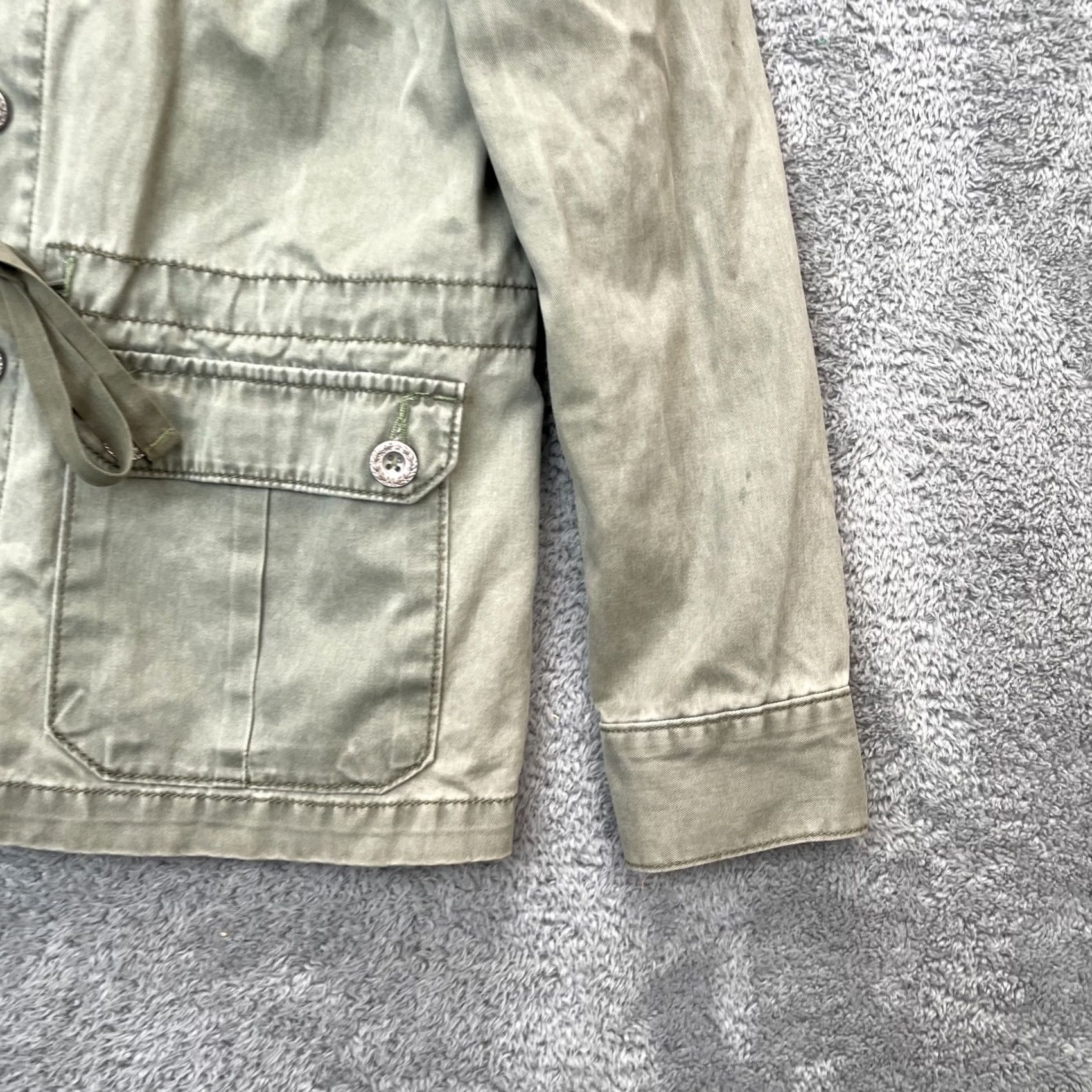Levi's VINTAGE Levi's Jacket Womens Large Green Anorak Coat Utility Field Army Canvas Faded Size L / US 10 / IT 46 - 4 Thumbnail