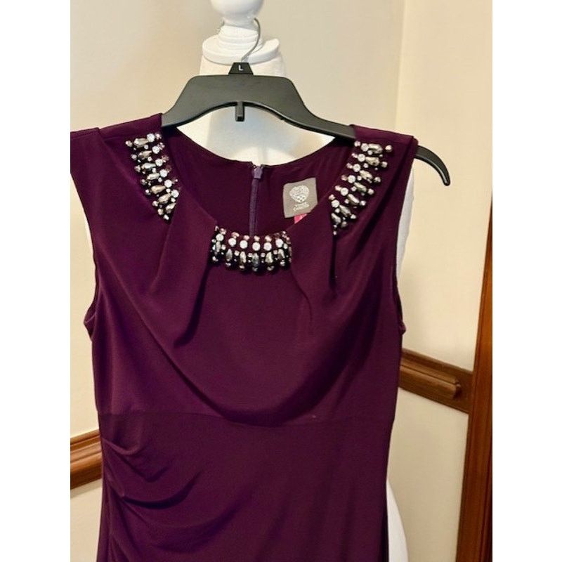 Vince Camuto Vince Camuto Plum Embellished Dress Cocktail Dress Size S / US 4 / IT 40 - 5 Thumbnail