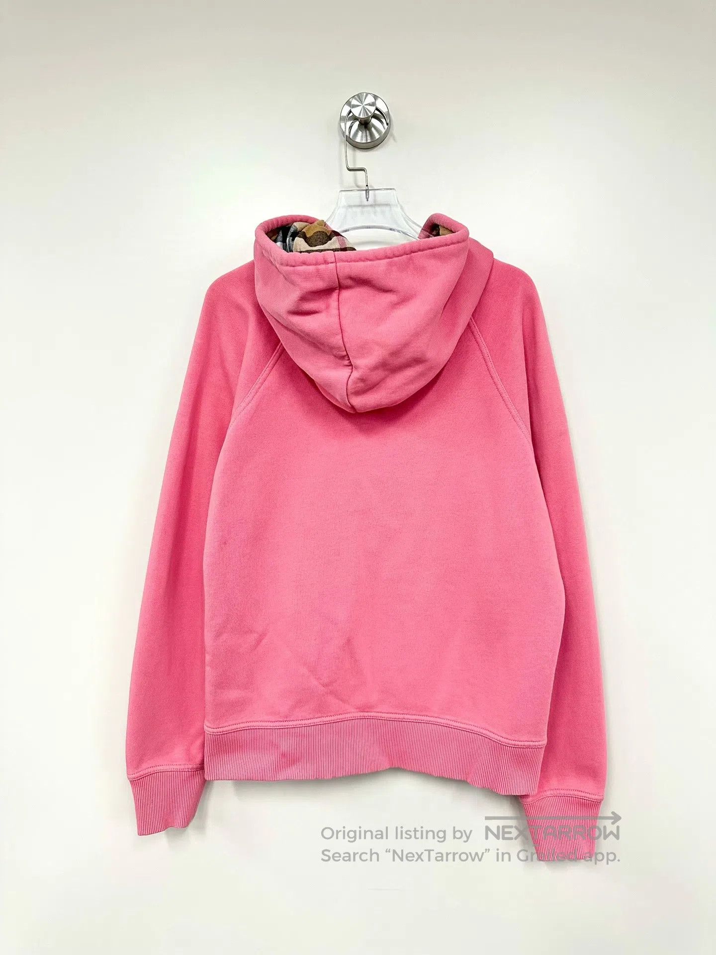 Burberry Burberry Pink Hooded Plaid Zip-up Hoodie Jacket| Size L / US 10 / IT 46 - 2 Thumbnail