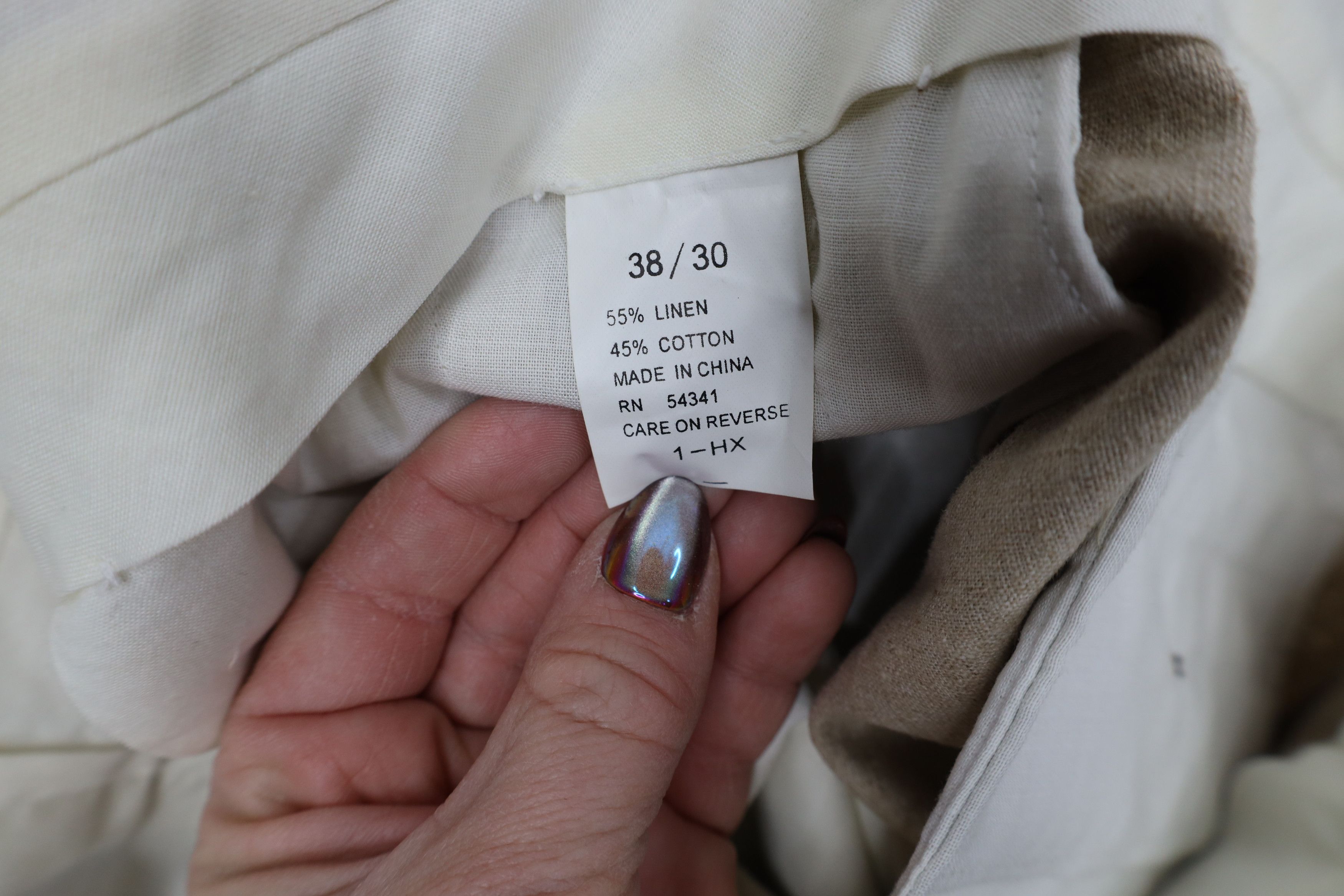Vintage Vintage 90s Streetwear Wide Leg Chino Pants Trousers Beige Size US 38 / EU 54 - 8 Thumbnail