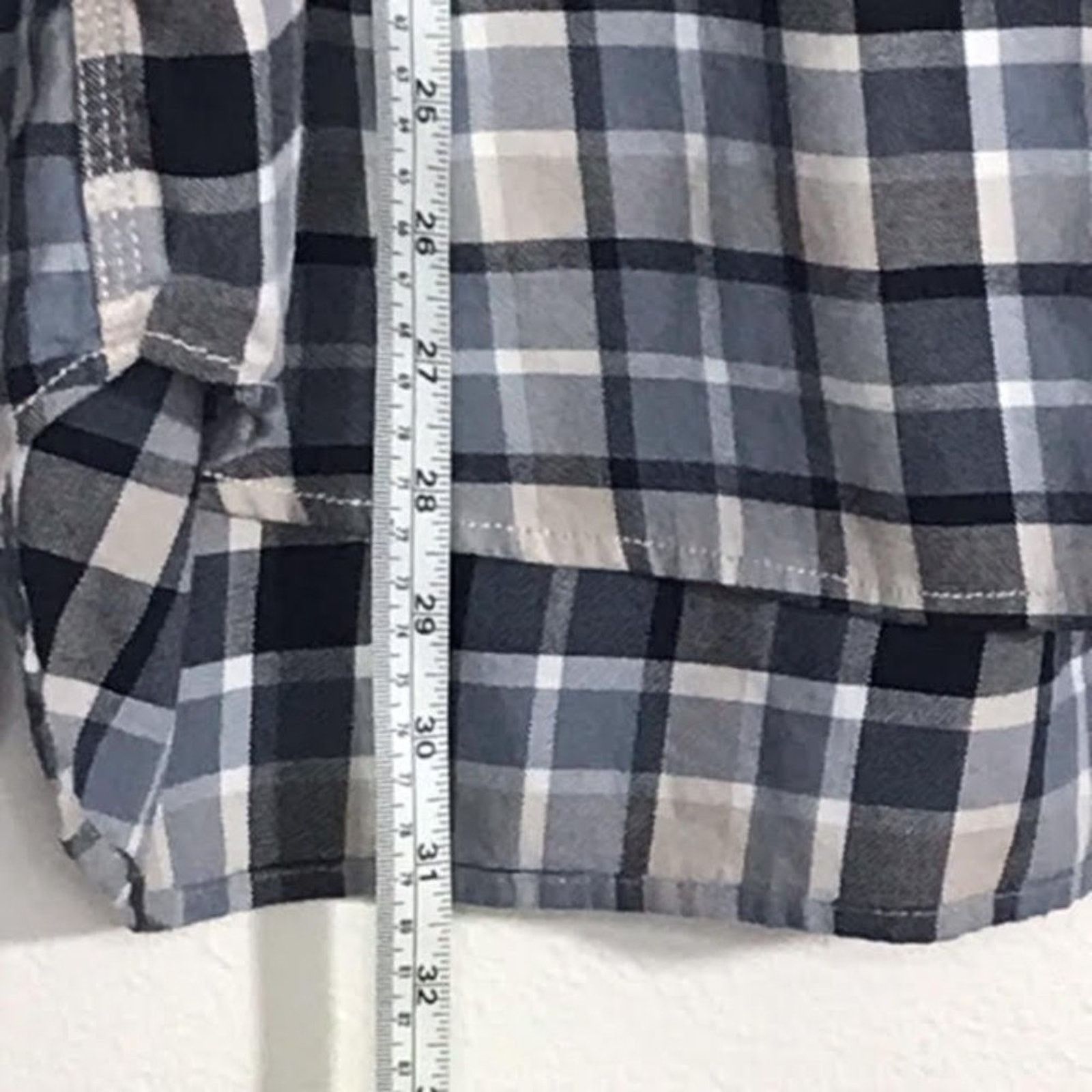 French Connection French Connection Gray Blue Plaid Button Down Shirt XXL Size US XXL / EU 58 / 5 - 3 Thumbnail