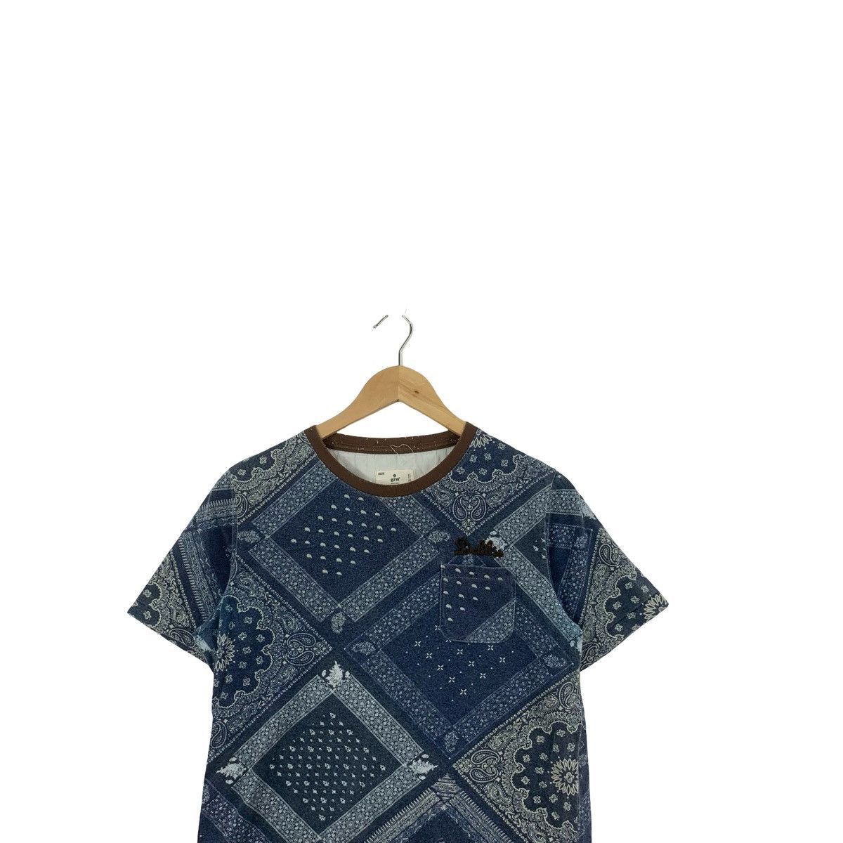 Vintage GRN Bandana Patchwork Design Tee Shirt Top Embroidered Logo Size US S / EU 44-46 / 1 - 2 Thumbnail
