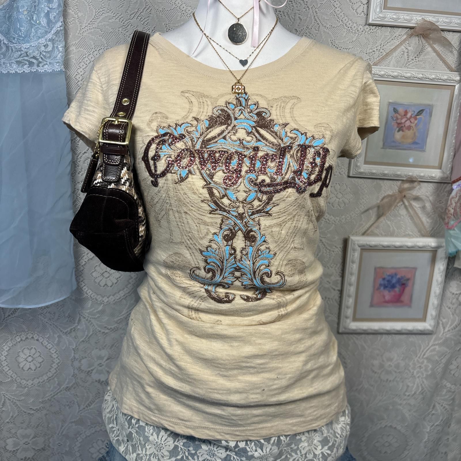 Other y2k cowgirl grunge graphic tee top Size L / US 10 / IT 46 - 4 Thumbnail