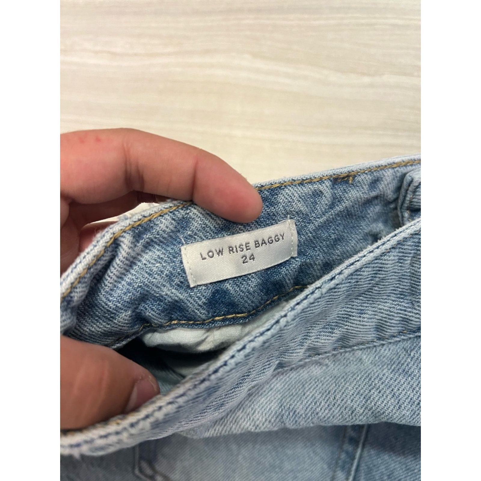 Pacsun PacSun Low Rise Baggy Distressed Light Blue Jeans Size 28" / US 6 / IT 42 - 6 Thumbnail