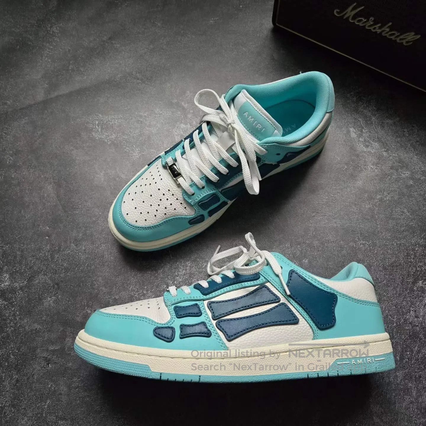Amiri AMIRI White and Blue Bone Shoes| Size US 8 / EU 41 - 4 Thumbnail