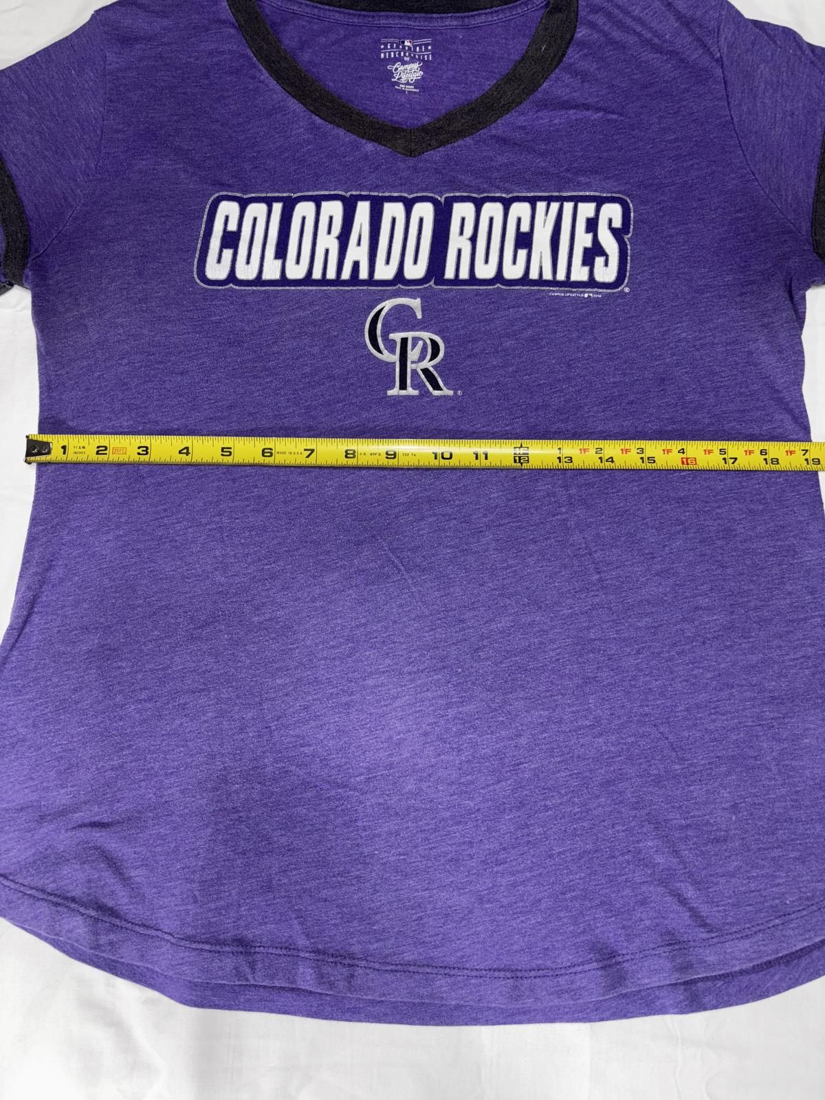 Designer Colorado Rockies Women's V-Neck T-Shirt Size L / US 10 / IT 46 - 7 Thumbnail