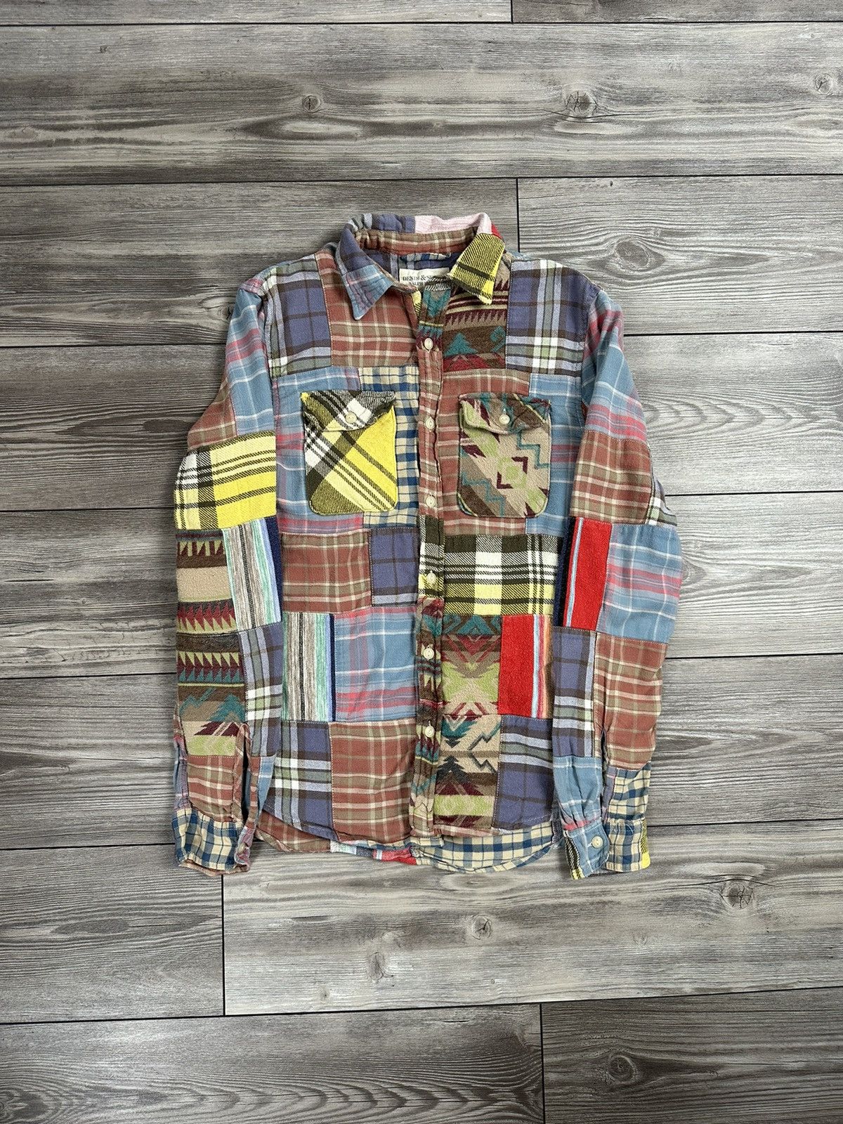 Polo Ralph Lauren Denim & Supply Ralph Lauren Patchwork Flannel Size US S / EU 44-46 / 1 - 1 Thumbnail