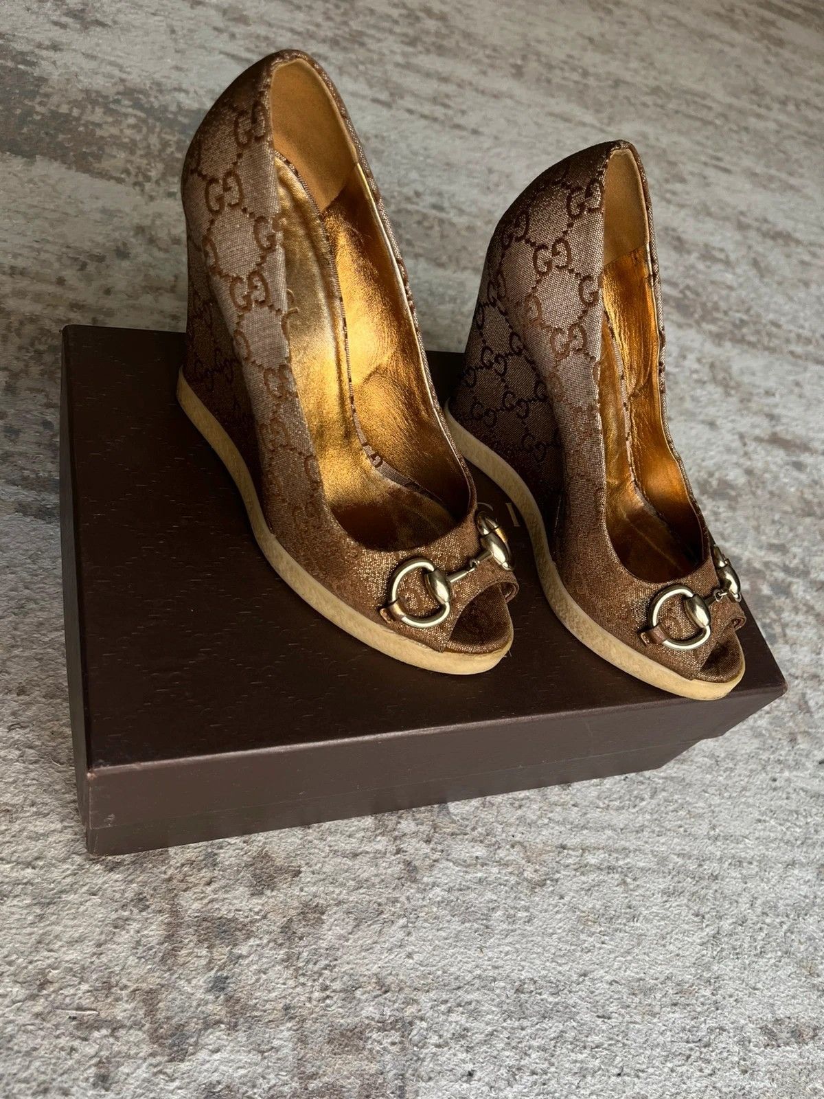 Gucci Gucci Heels Nappa Silk Lurex Barr 2013 Sz 5.5 Monogram Size US 5.5 / IT 35.5 - 2 Thumbnail