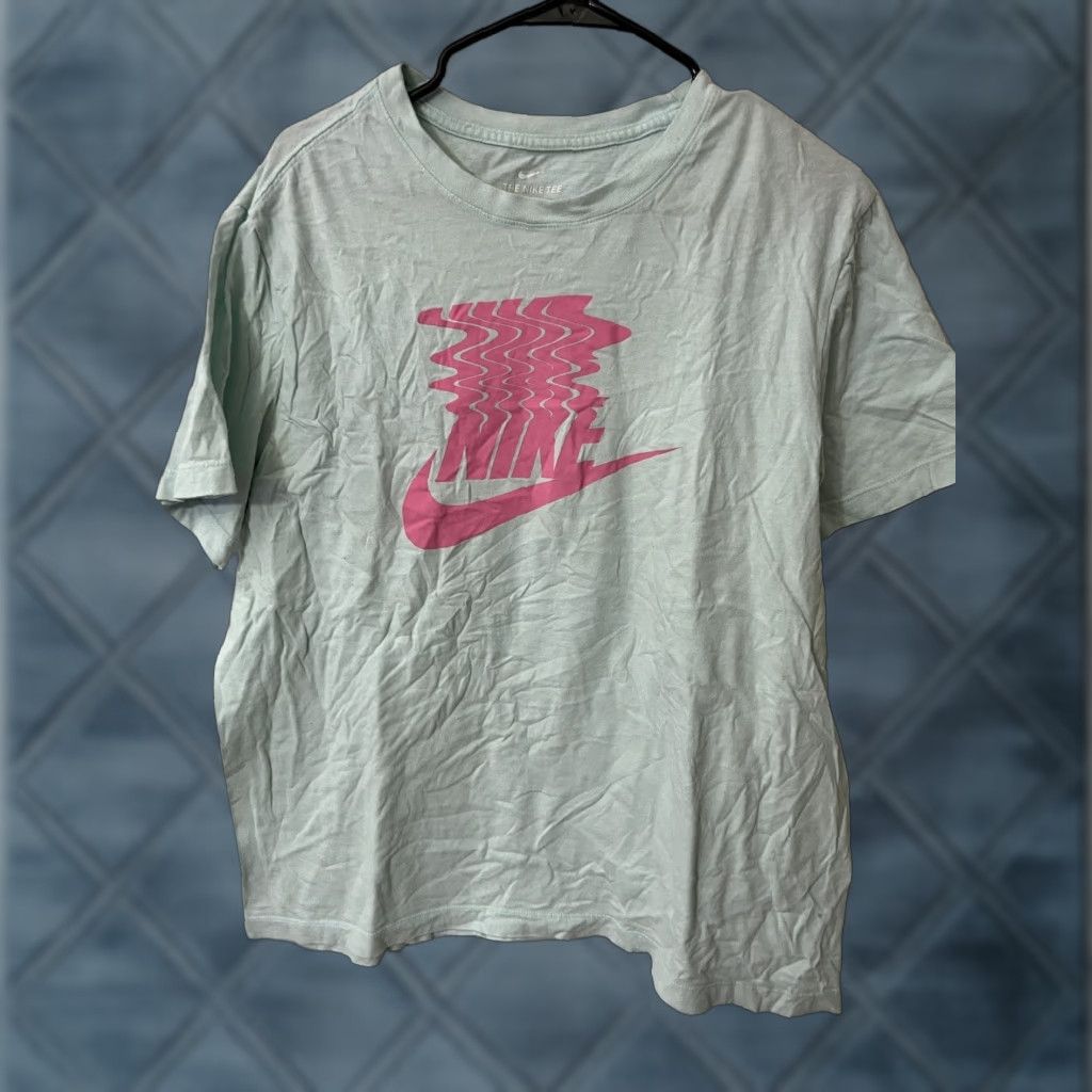 Nike VINTAGE The Nike Tee Shirt Mens Large Blue 100% Cotton The Nike Tee BV1997-00A 90s Nike Shirt Size US L / EU 52-54 / 3 - 1 Thumbnail