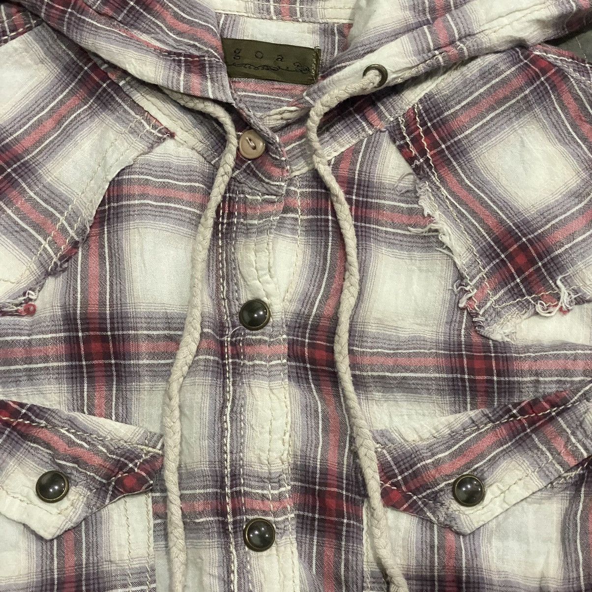 GOA 2000s GOA Western Unfinised Plaid Hoodie Size S / US 4 / IT 40 - 3 Thumbnail