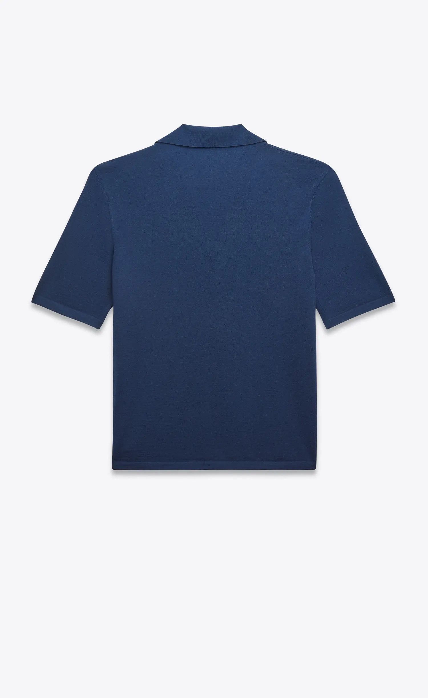 Saint Laurent Paris o1s1wg110125 735155 Polo Shirt in Wool in Blue Size US XS / EU 42 / 0 - 2 Thumbnail