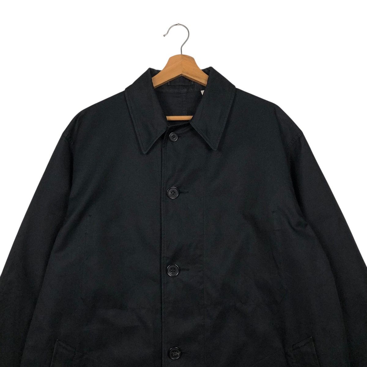 Undercover × Uniqlo 📌Rich Black Vtg Long Jacket Duck Canvas Uniqlo Undercover Size US L / EU 52-54 / 3 - 4 Thumbnail