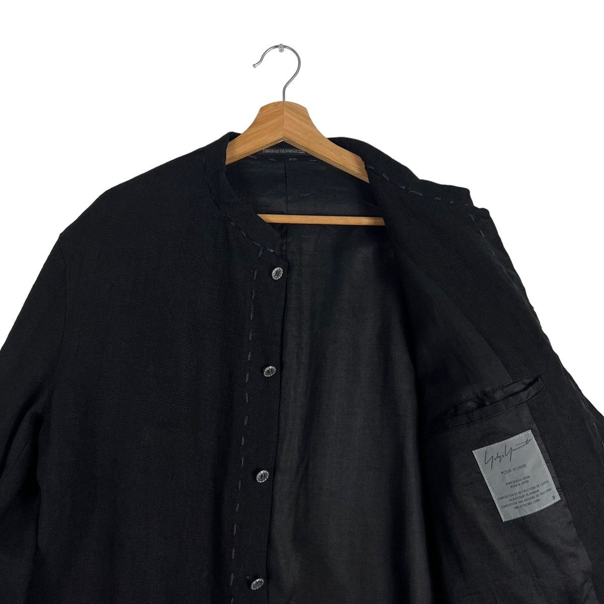 Yohji Yamamoto 🔥VTG YOHJI YAMAMOTO POUR HOMME AW1999 WOOL BUTTON JACKET Size US L / EU 52-54 / 3 - 14 Thumbnail