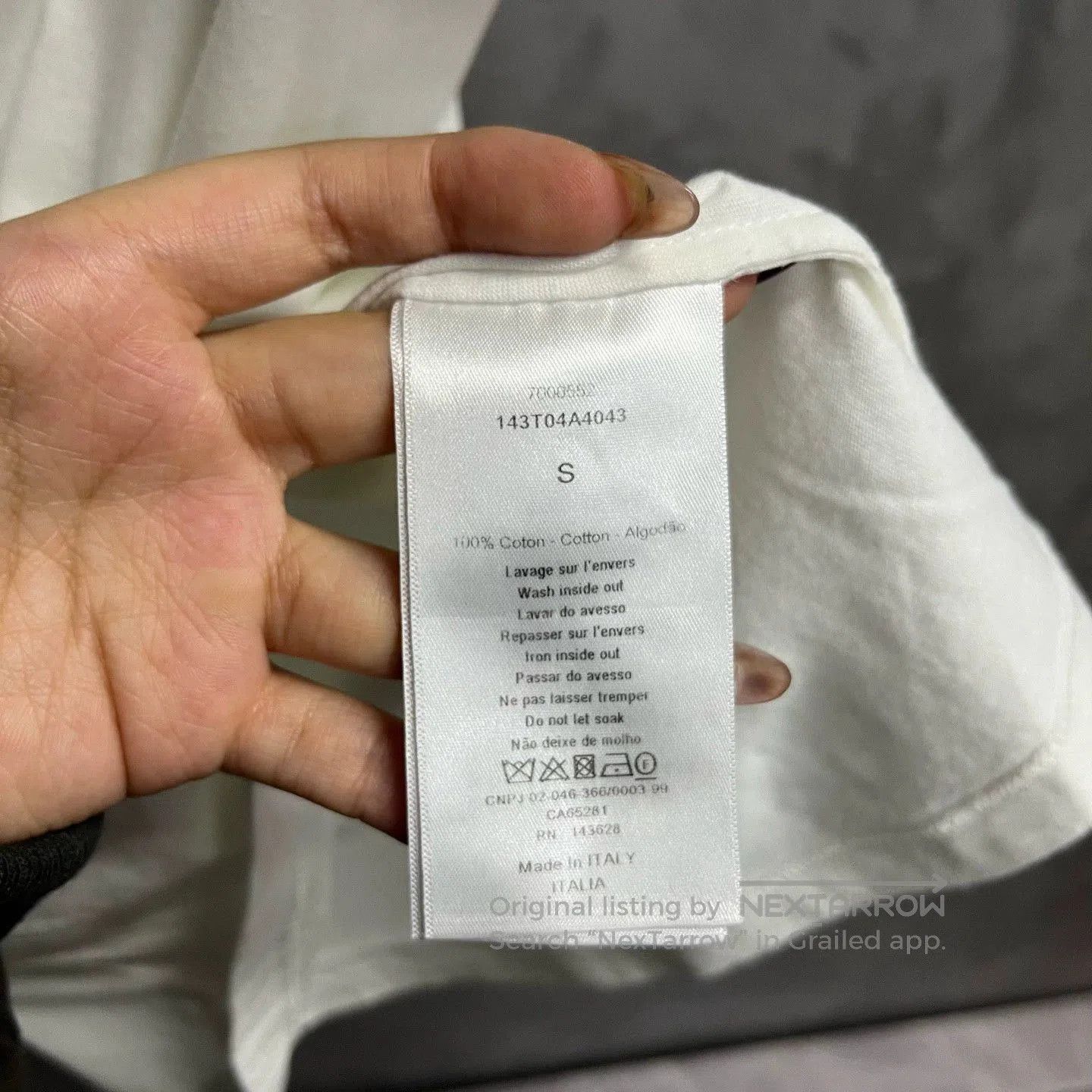 Dior dior white cotton knit logo t-shirt. Size US S / EU 44-46 / 1 - 4 Thumbnail