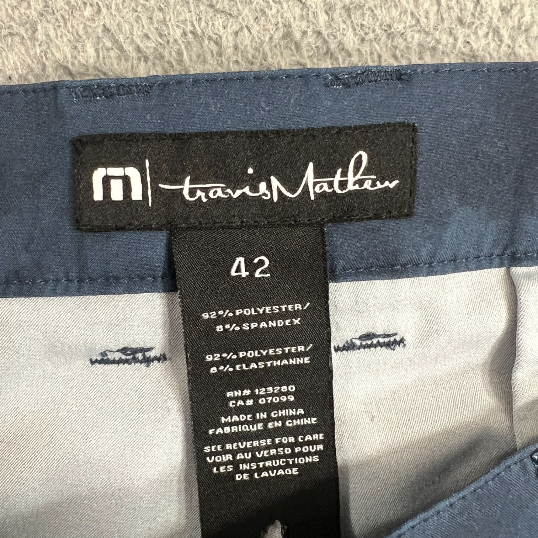 TravisMathew Travis Mathew Shorts Mens 42 Flat Front Blue Chino Inseam 10" Casual Golf Outdoor Lifestyle, Regular Mens Size US 42 / EU 58 - 7 Thumbnail