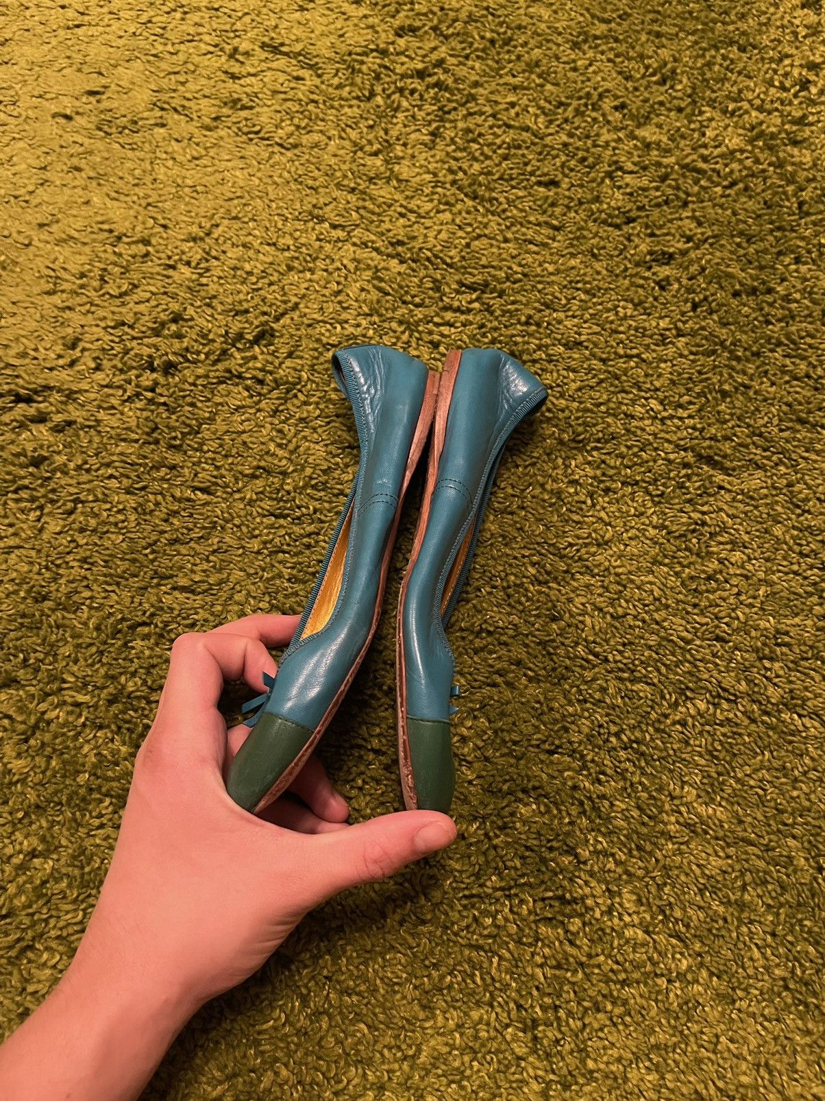 Prada × Vintage Prada 2000s vintage real leather ballet flats Size US 6 / IT 36 - 5 Thumbnail