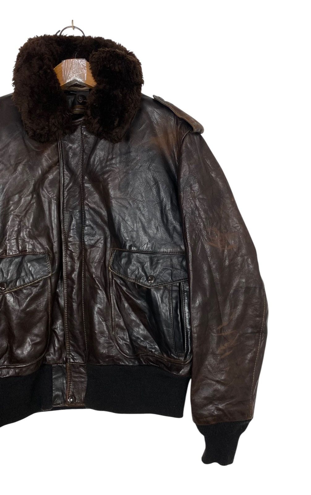 Schott Rare‼️ Vtg Schott N.Y.C G-1 Bomber Leather Fur Collar Usa Size US M / EU 48-50 / 2 - 3 Thumbnail