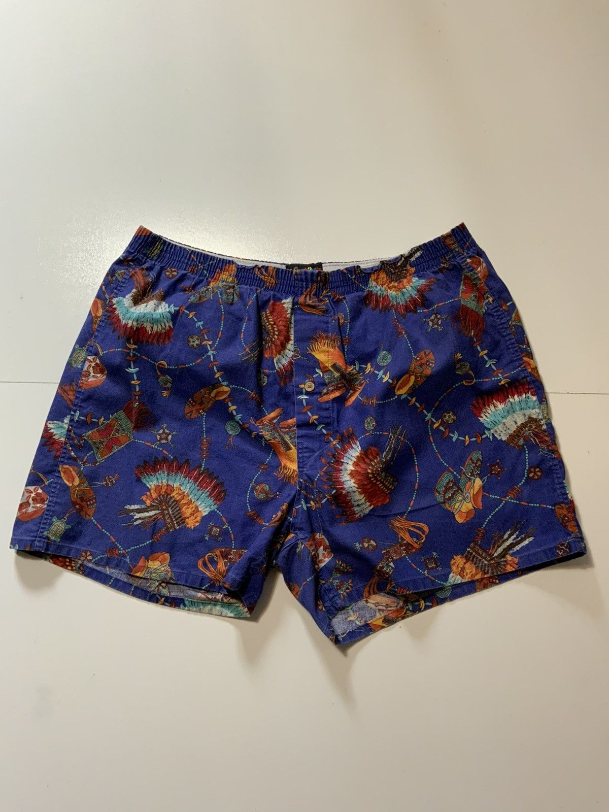Vintage Vintage Pizzazz Southwestern Native American Chief Shorts Size US 38 / EU 54 - 1 Thumbnail