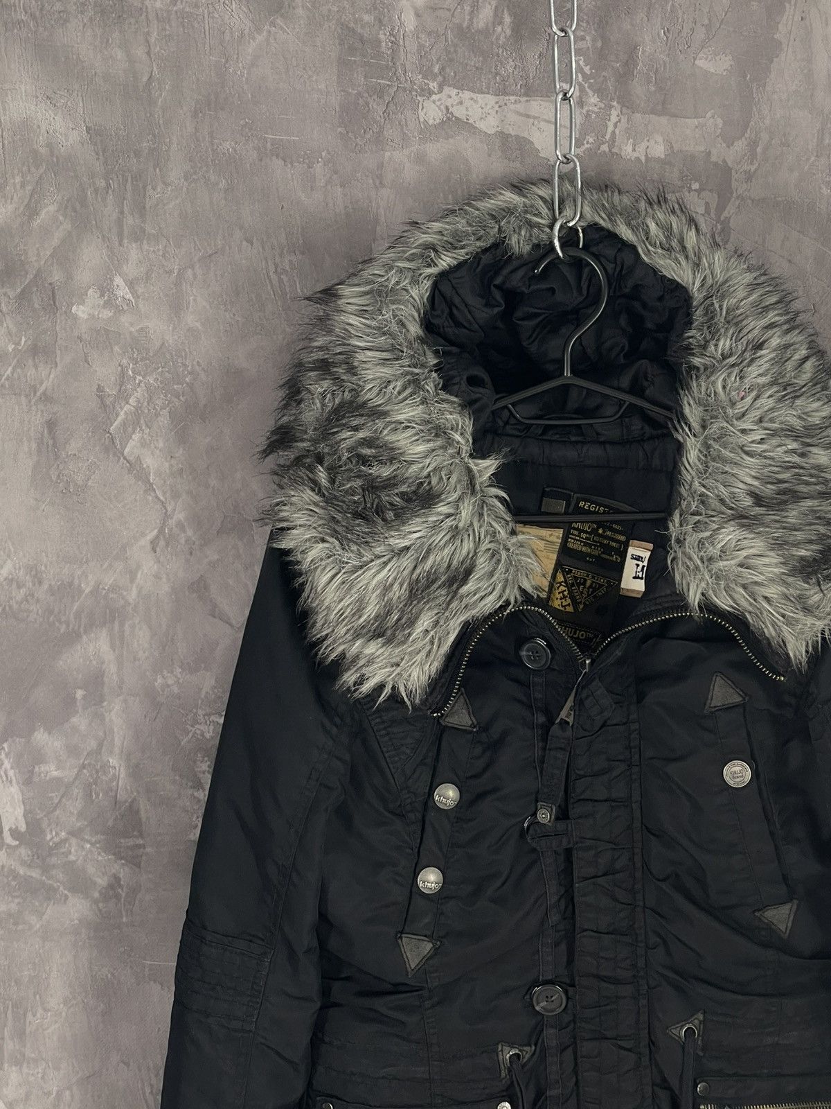 20471120 × If Six Was Nine × Le Grande Bleu (L.G.B.) Y2K Avant Garde If Six Was Nine Style Jacket Hur Hood 90s Size M / US 6-8 / IT 42-44 - 4 Thumbnail