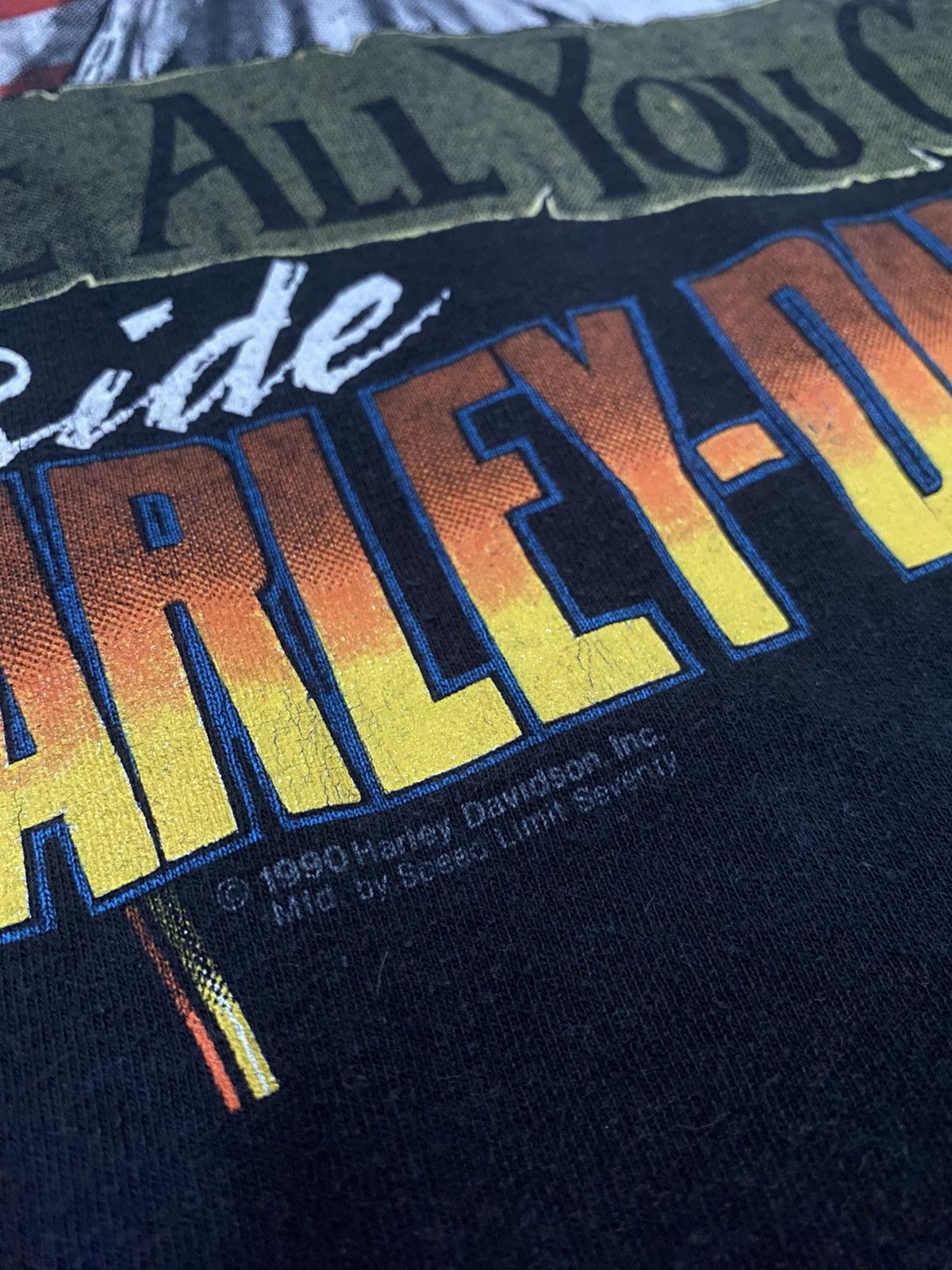 Harley Davidson Vintage 1990 Harley-Davidson "Be All You Can Be" T-Shirt Size US L / EU 52-54 / 3 - 3 Thumbnail
