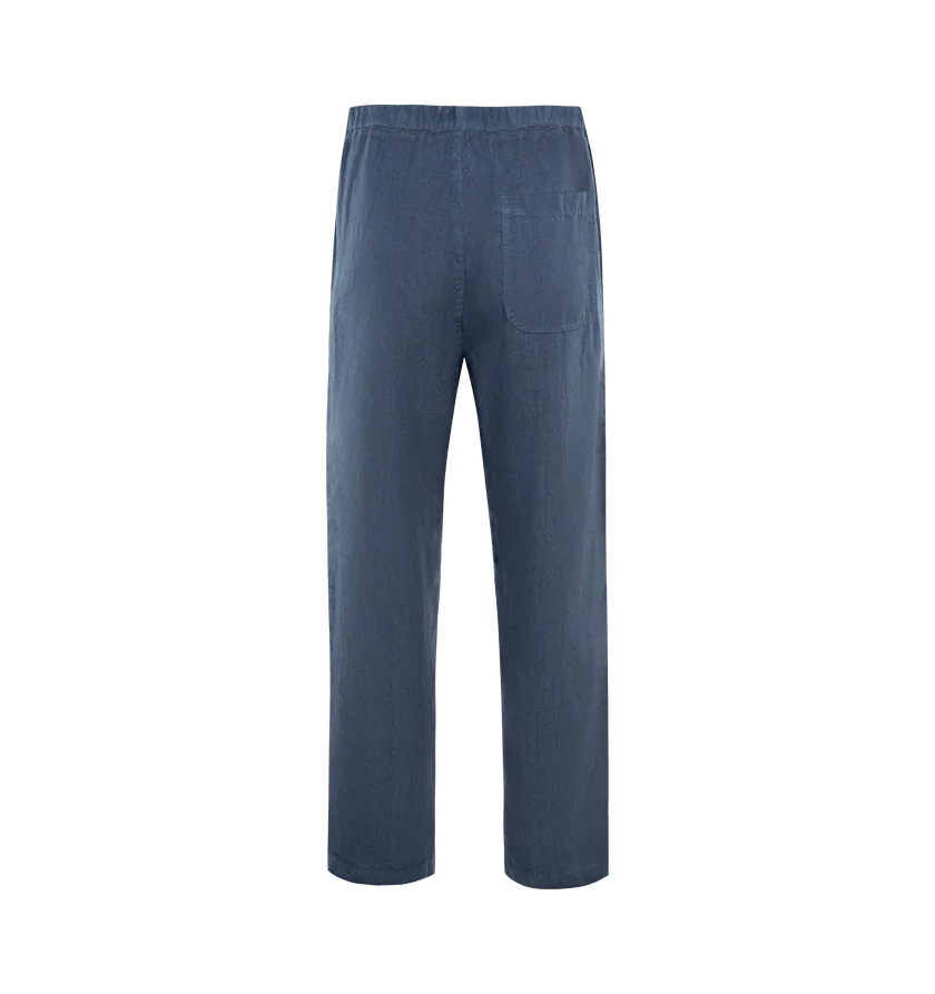 120% Lino o1h1sh11224 Drawstring Pants in Navy Blue Size US 38 / EU 54 - 2 Thumbnail