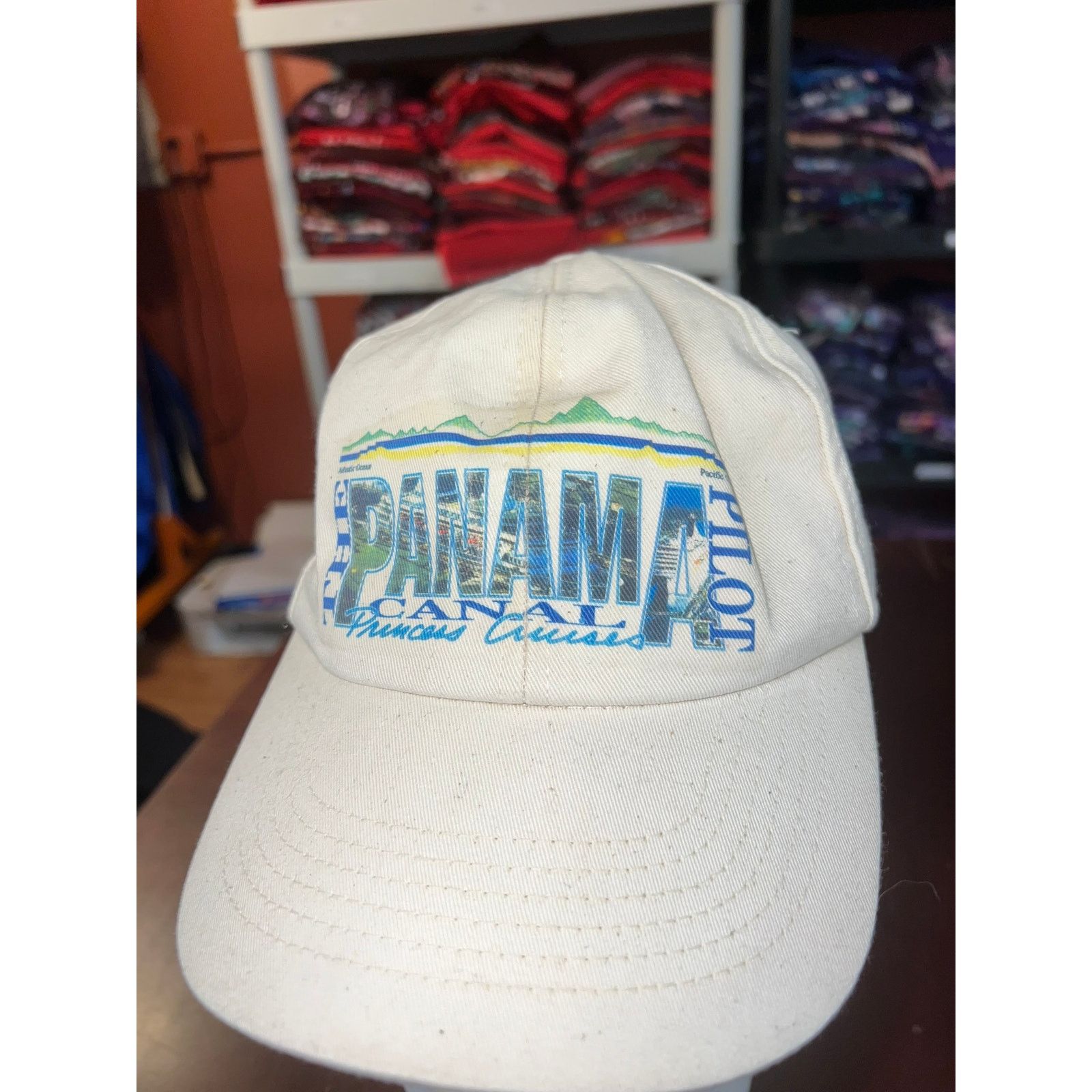 Vintage Vintage Panama Canal Hat Princess Cruise Pilot Cap Headwear Size ONE SIZE - 3 Thumbnail