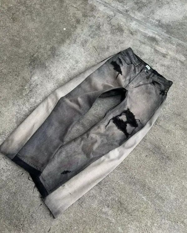 Other Ishiyama x zai Baggy Distressed Flared Jeans Size US 30 / EU 46 - 2 Thumbnail