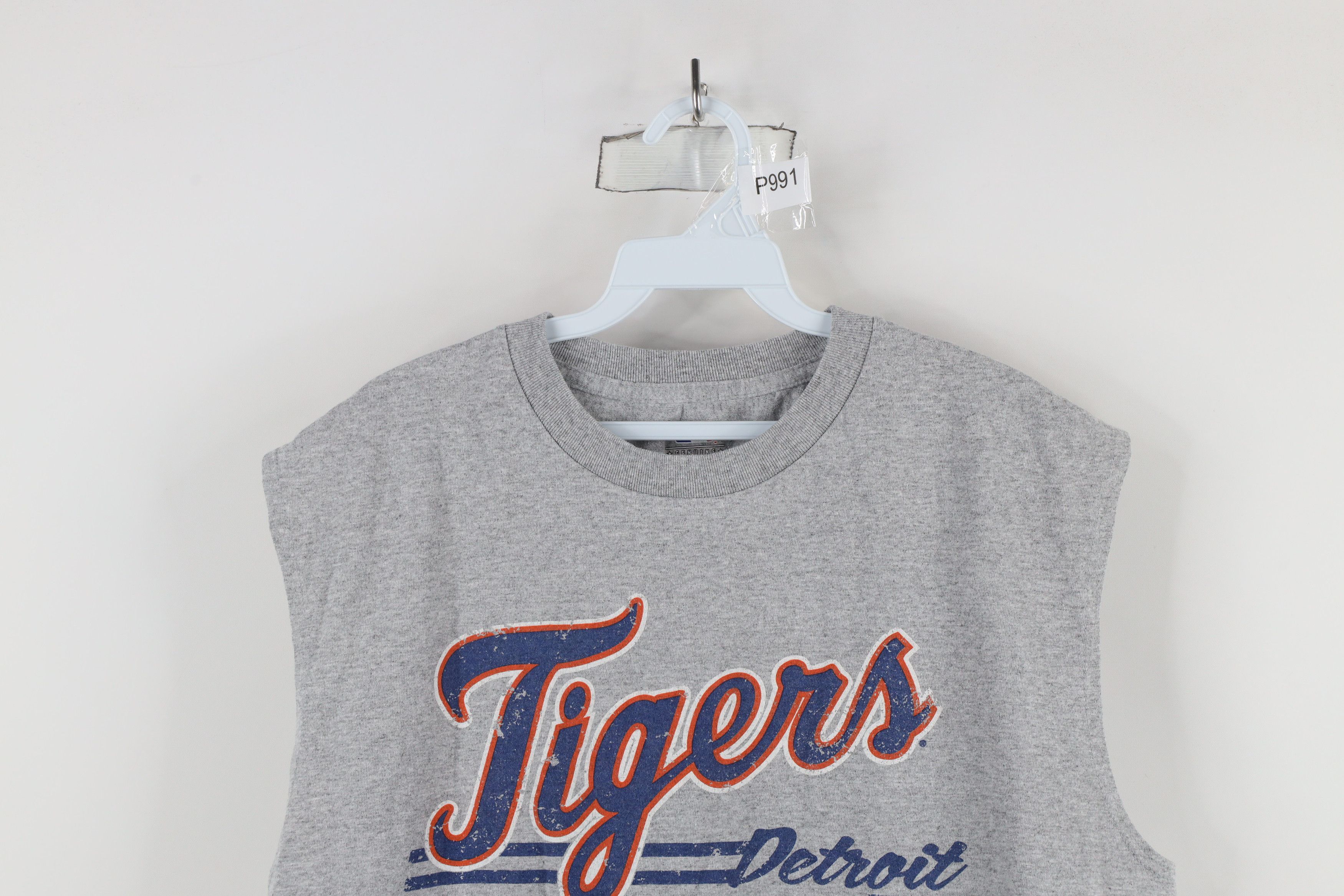 Vintage Vintage Detroit Tigers Baseball Sleeveless Muscle T-Shirt Size US XL / EU 56 / 4 - 2 Thumbnail
