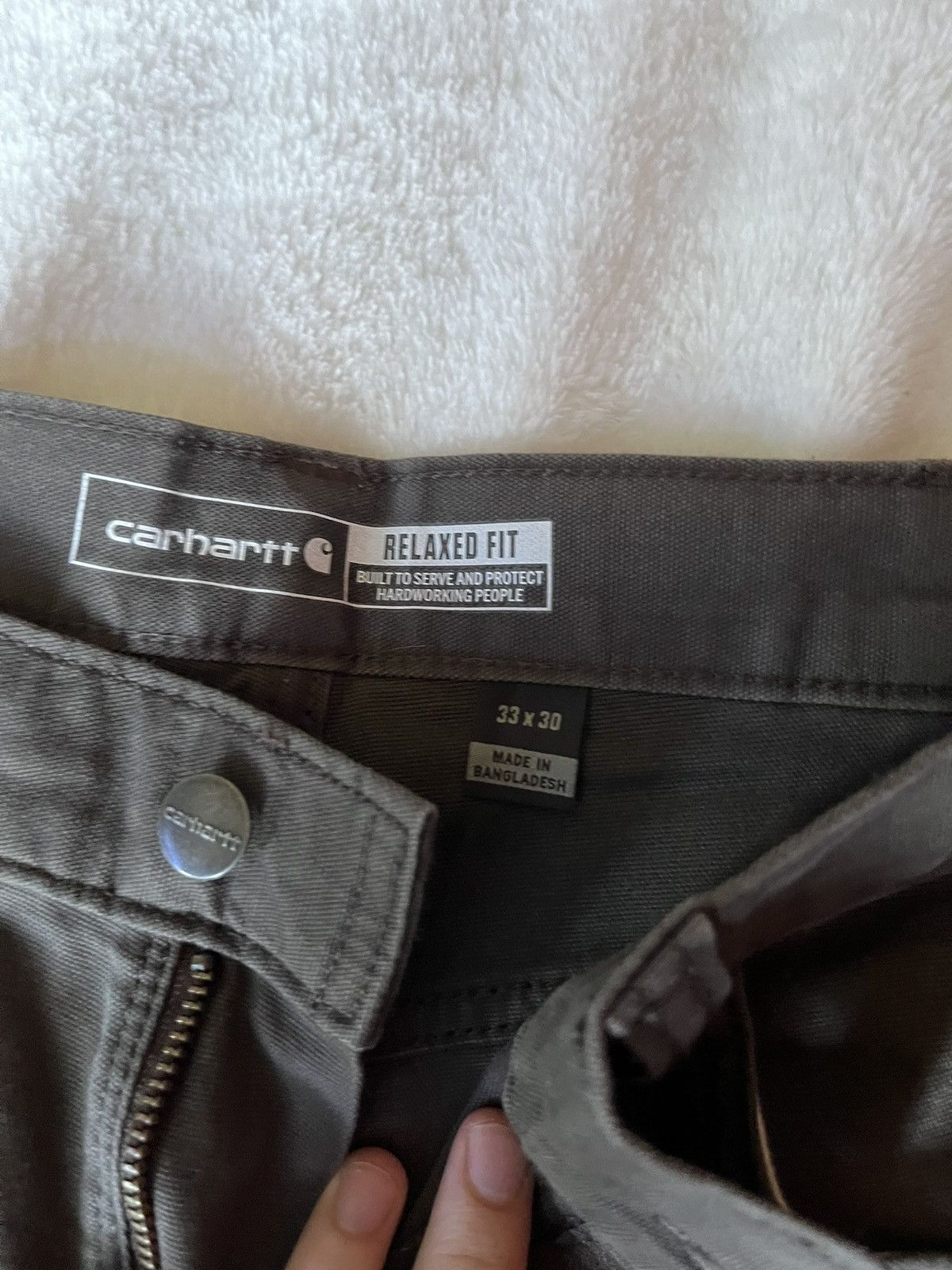 Carhartt × Vintage Green carhart work pants Size US 33 - 3 Thumbnail