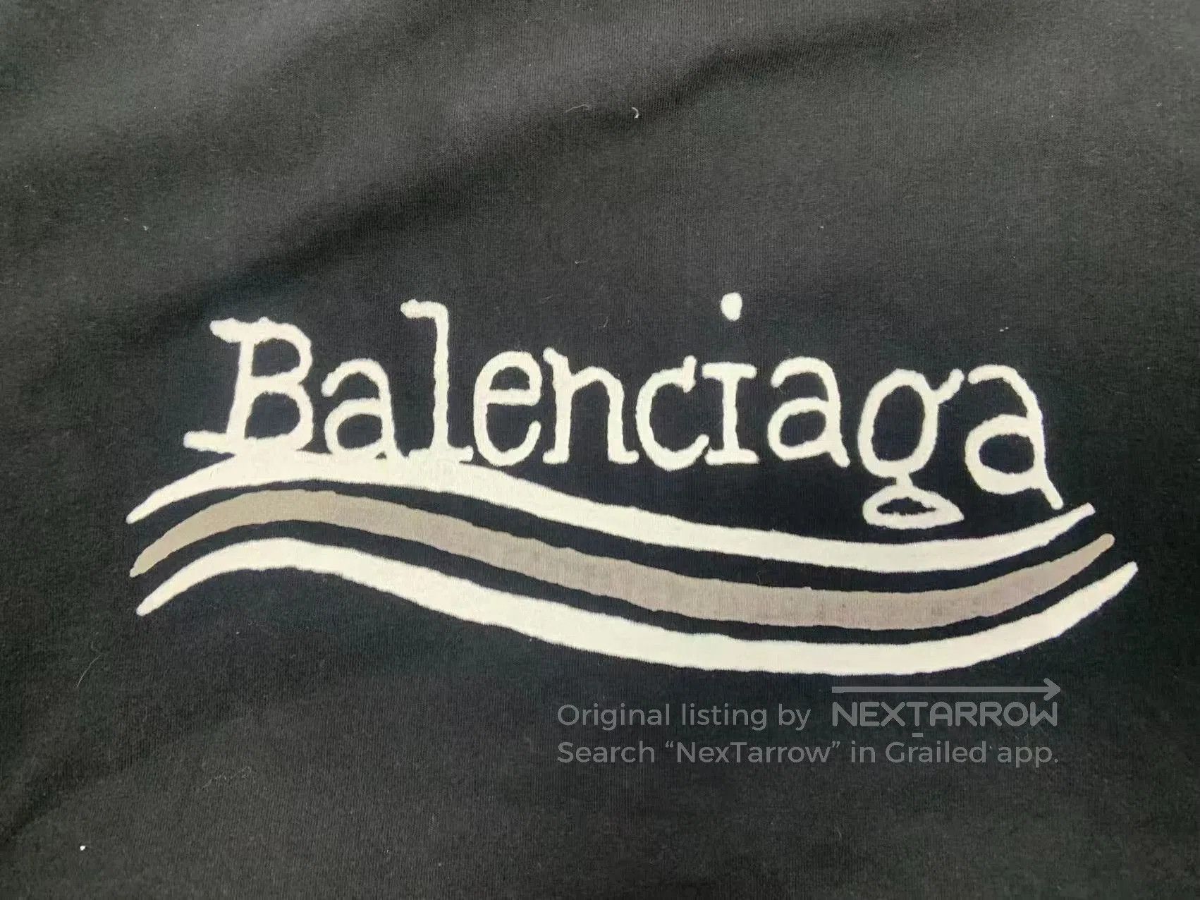 Balenciaga Balenciaga Logo Print Crewneck Short Sleeve T-shirt. Size XXS / US 00 / IT 34 - 3 Thumbnail