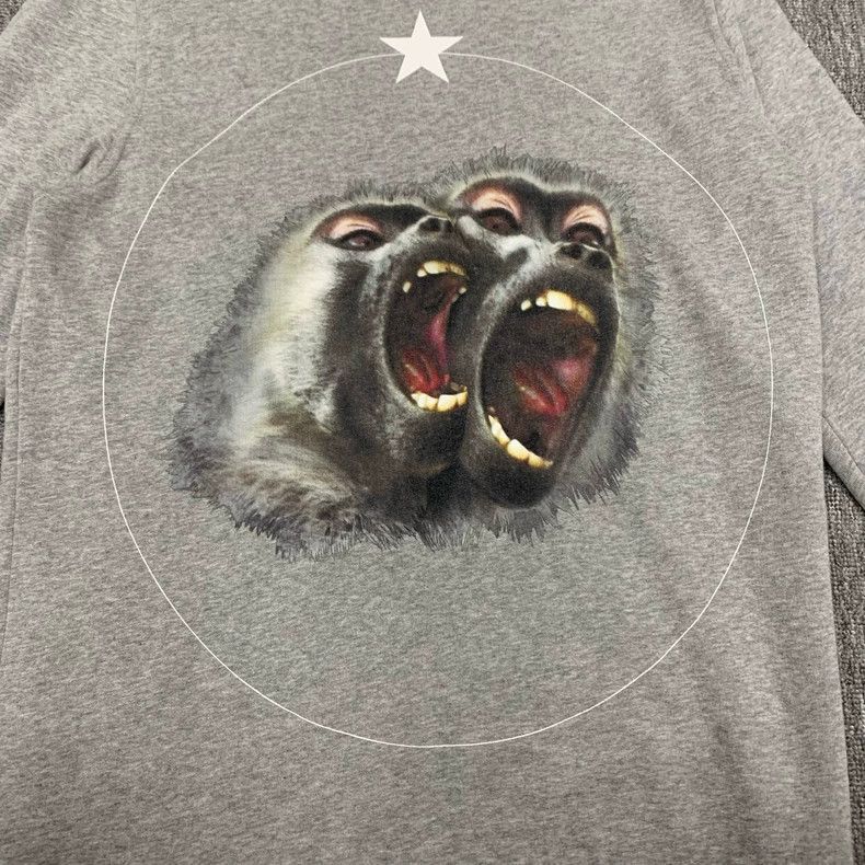 Givenchy Givenchy Givenchy Gray Monkey Sweatshirt Size M -2507 Size US M / EU 48-50 / 2 - 7 Thumbnail