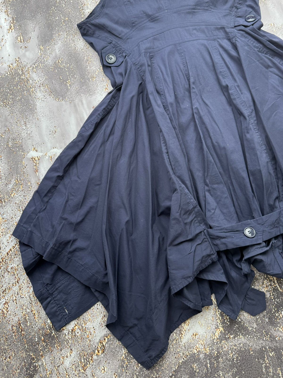 Japanese Brand × Vintage Vintage Gothic Zipped Super Flared Mini Dress Size L / US 10 / IT 46 - 9 Thumbnail