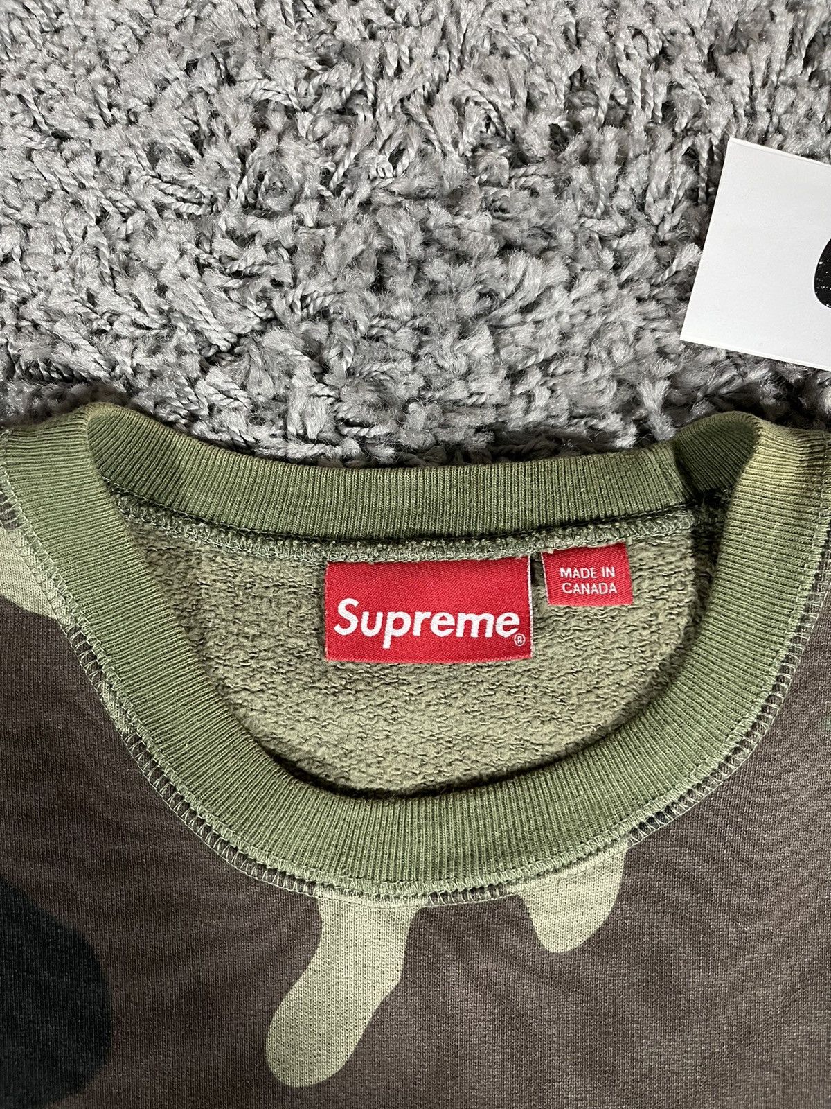 Supreme 2015FW Box Logo Crewneck Sweatshirt Woodland Green Camo Size US M / EU 48-50 / 2 - 5 Thumbnail