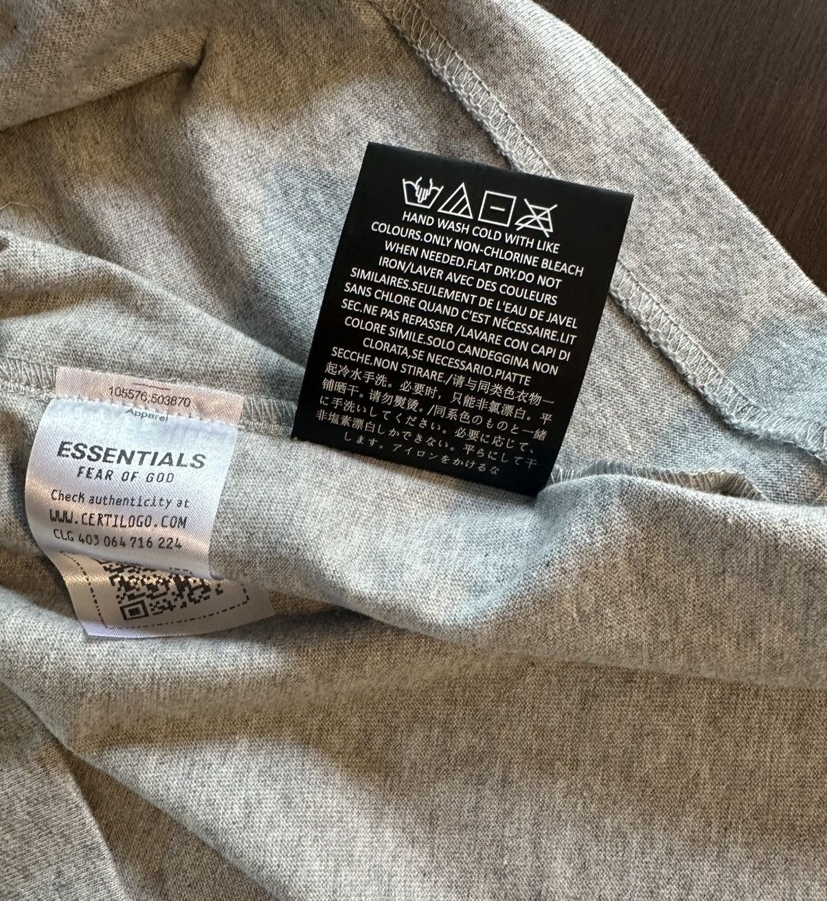 FOG Essentials Fear of God ‘Light Heather’ T-Shirt (FW24)-Small Size US S / EU 44-46 / 1 - 9 Thumbnail