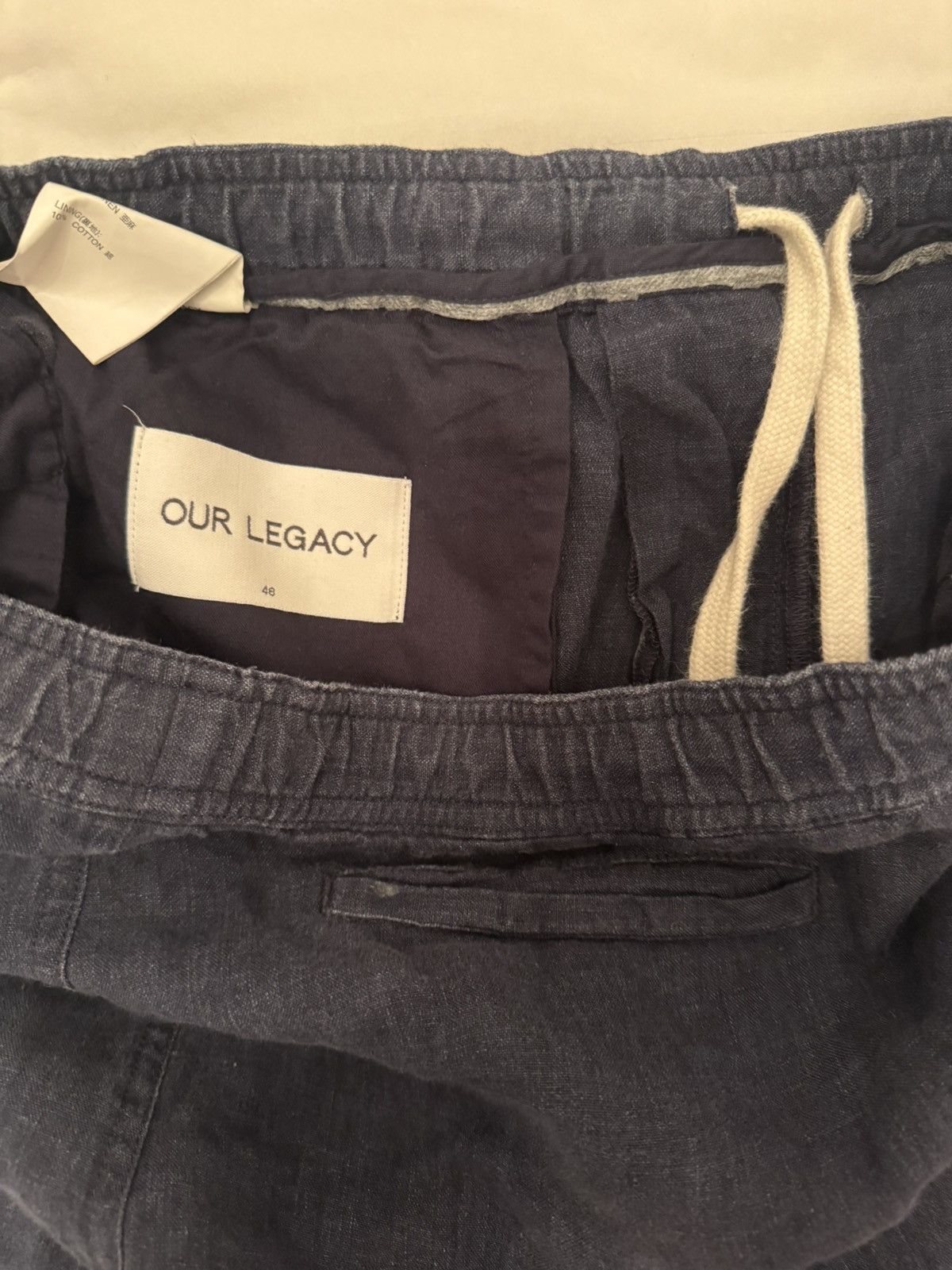 Our Legacy Our Legacy Navy Linen Shorts Size M Size US 32 / EU 48 - 4 Thumbnail
