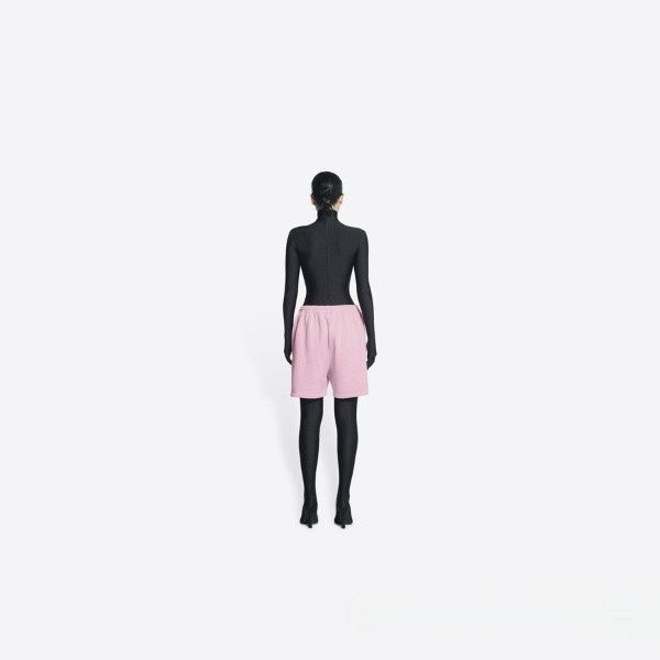 Balenciaga o1in1g1024 Cities Paris Sweat Shorts in Pink Size 27" / US 4 / IT 40 - 5 Thumbnail