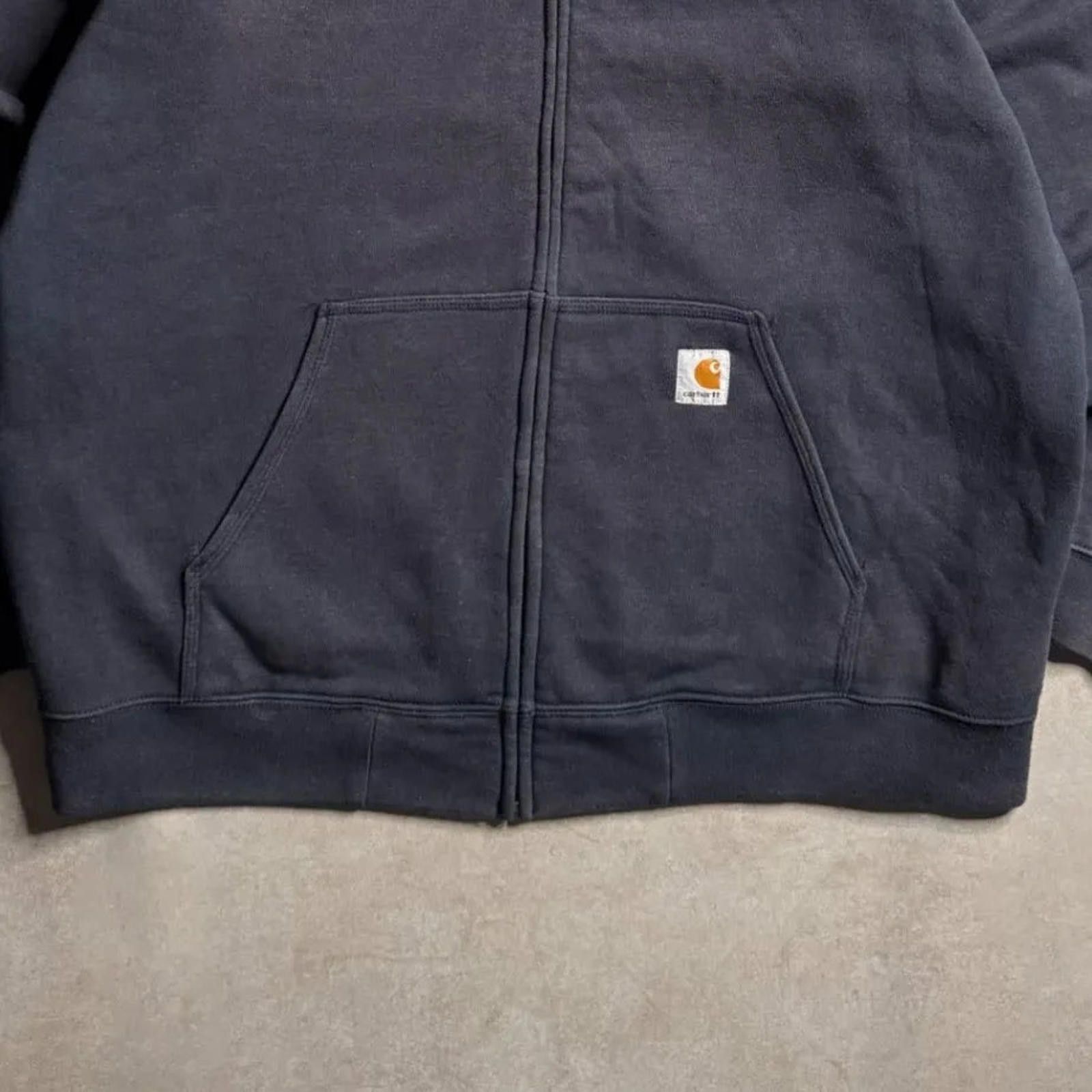 Carhartt Vintage Carhartt Navy Tall Hoodie - XXL Size US XXL / EU 58 / 5 - 6 Thumbnail