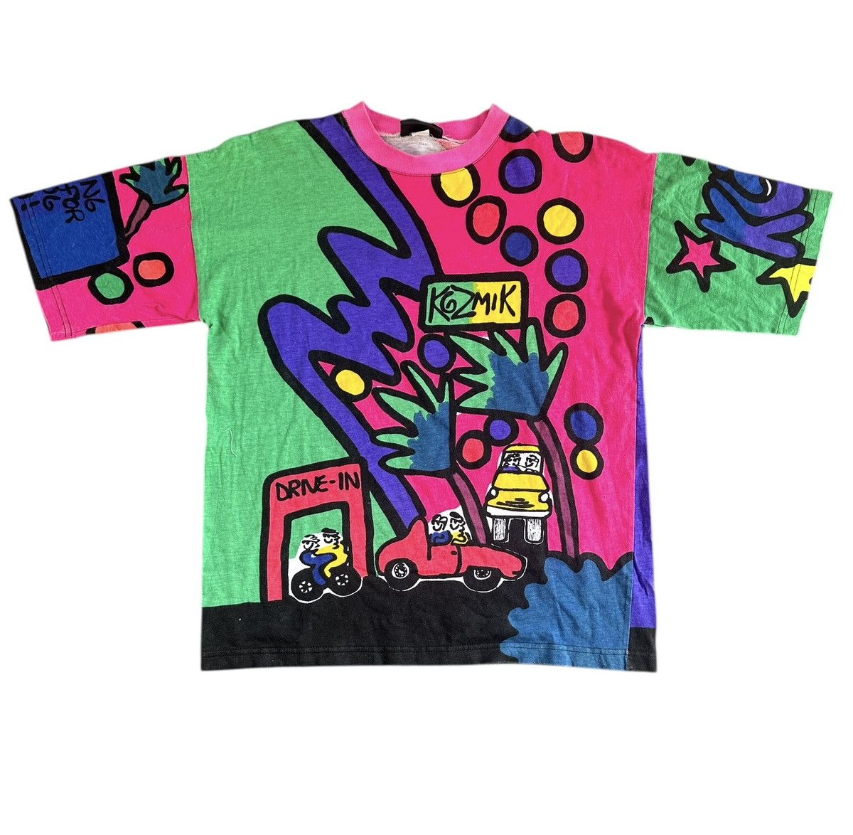 Vintage Vtg 90s Kozmik art tee multicolour Size US L / EU 52-54 / 3 - 1 Thumbnail