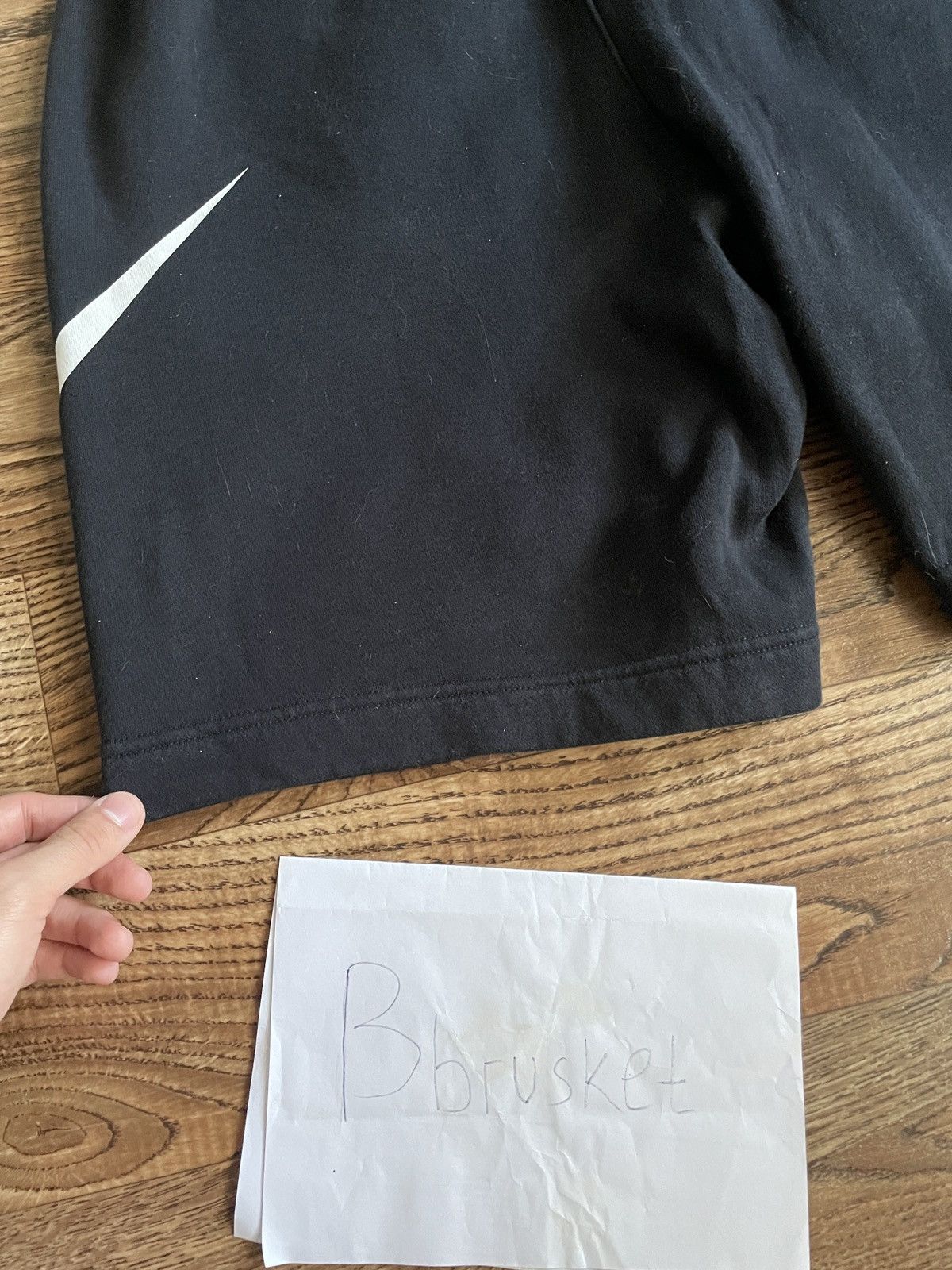 Nike Nike Big Swoosh Shorts Black large vintage sportswear Size US 33 - 19 Thumbnail