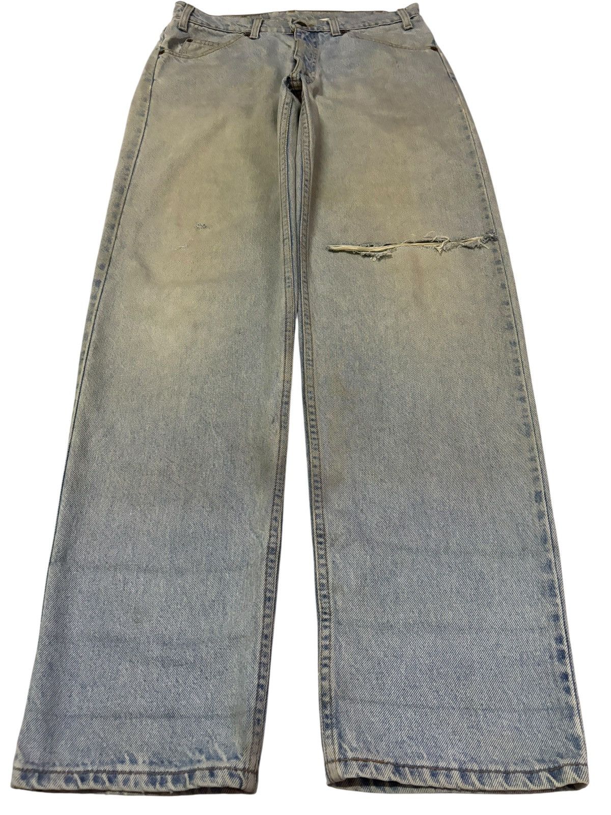 Levi's Vtg Levis 550 Relaxed Raw Distressed Jeans Size US 31 - 1 Thumbnail