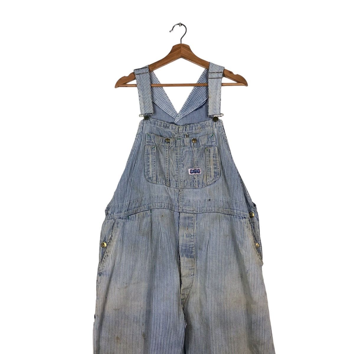 Japanese Brand 🔥Vtg Hickory Chore Overall Worker Big Smith Issey Miyake Size US 44 / EU 60 - 4 Thumbnail