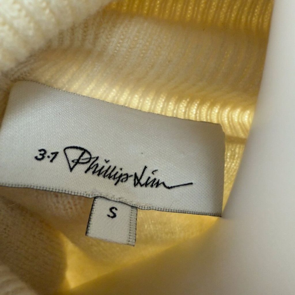 3.1 Phillip Lim PHILLIP LIM Designer White Cream Turtleneck Sweater Size S Size XS / US 0-2 / IT 36-38 - 7 Thumbnail