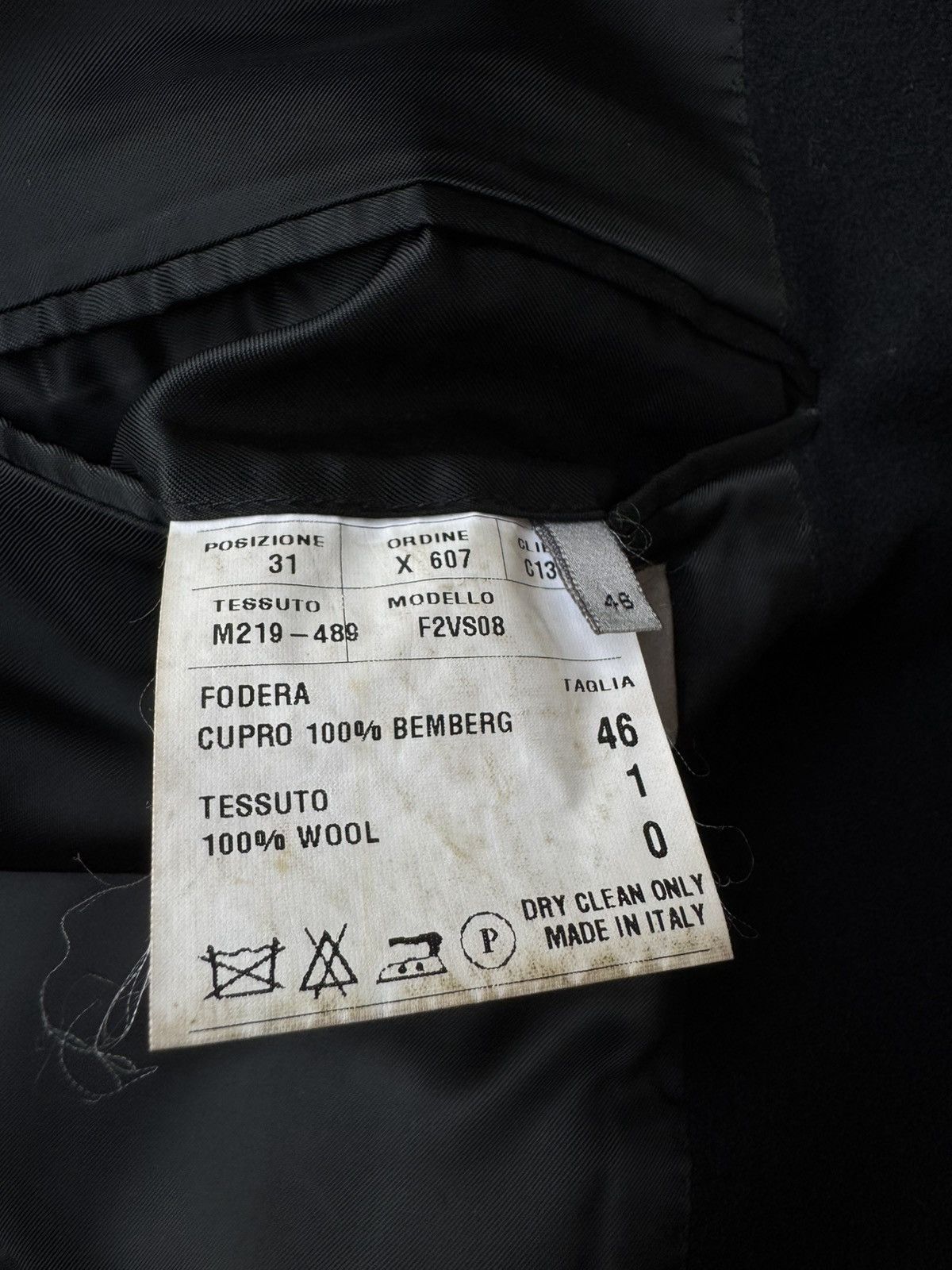 Dior × Hedi Slimane Dior Homme AW03 Nylon Collar Boiled Wool Blazer Size 46S - 8 Thumbnail