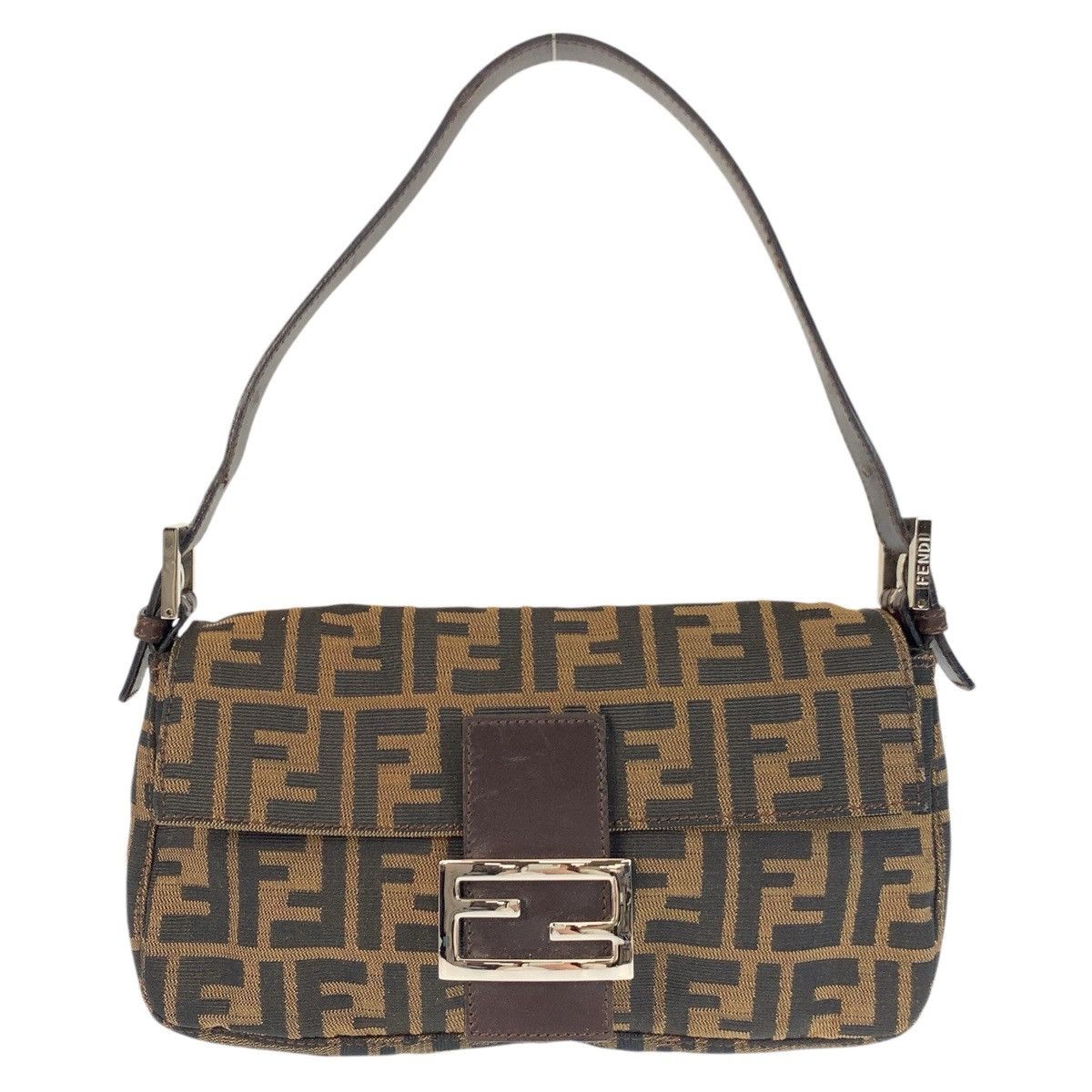 Fendi Fendi Canvas/leather Mamma Baguette 2Way Bag 2321 26424 099 Canvas Shoulder Bag  in Brown, Women's